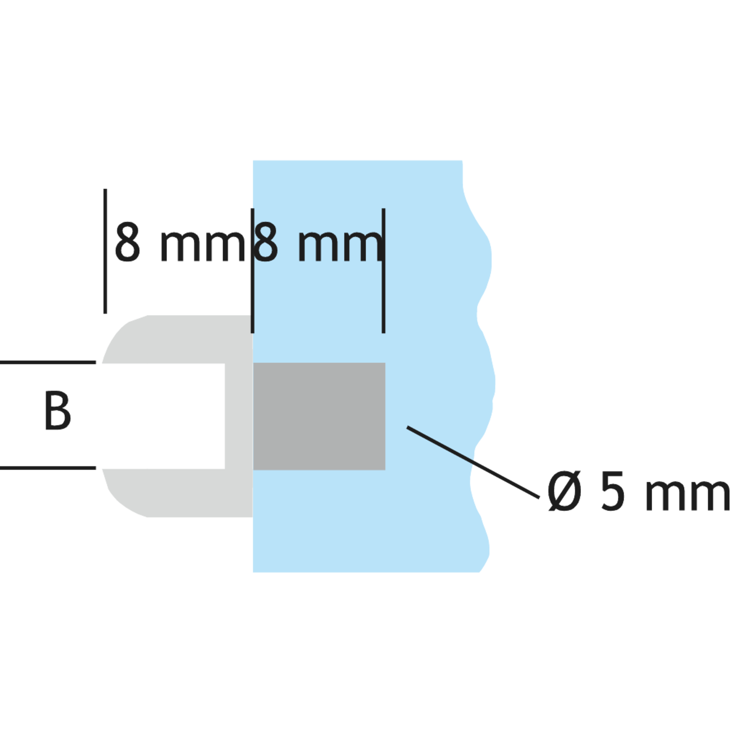 Schabdrager kunststof glasklaar voor glas 4mm