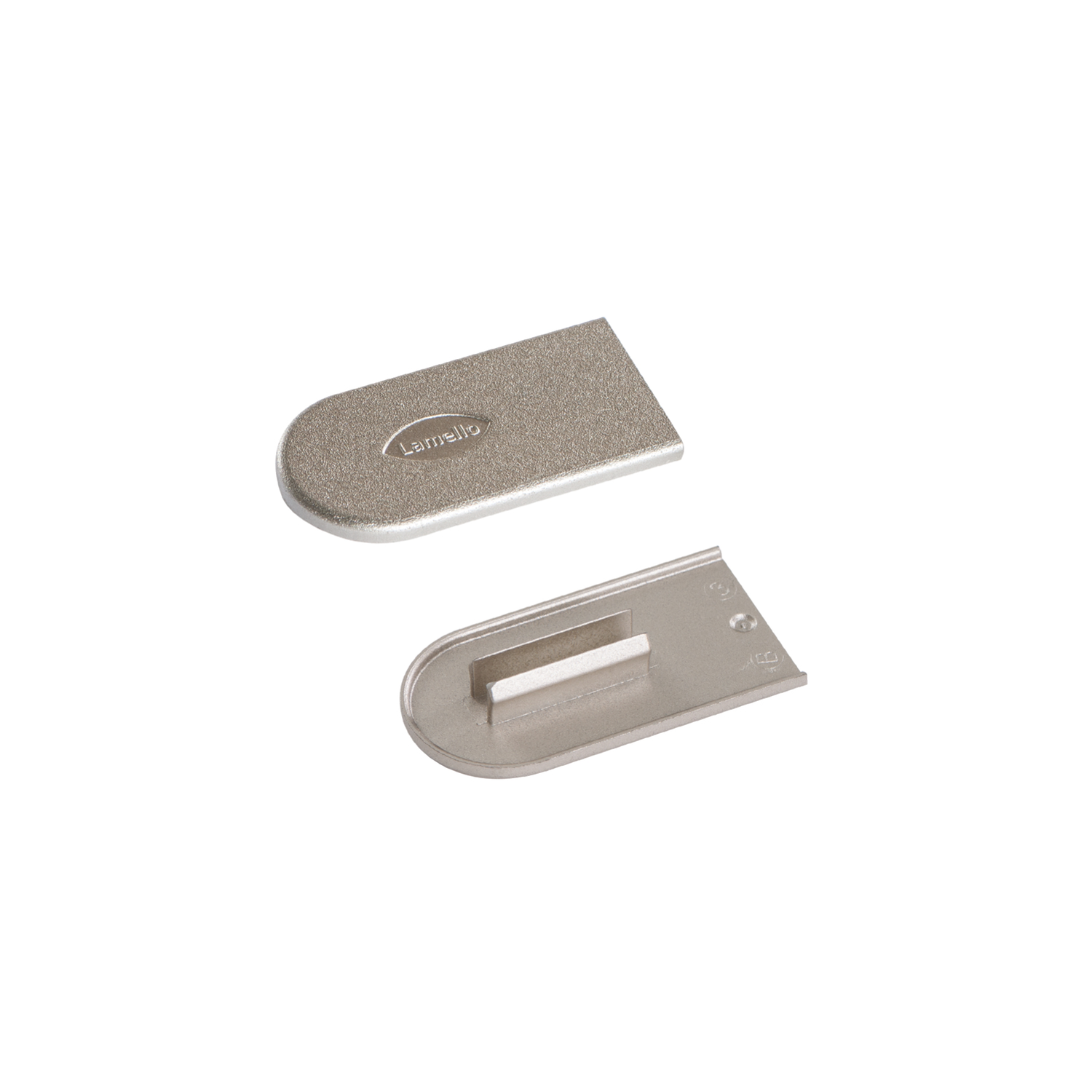 Cabineo afdekkappen metal look nickel 2000st