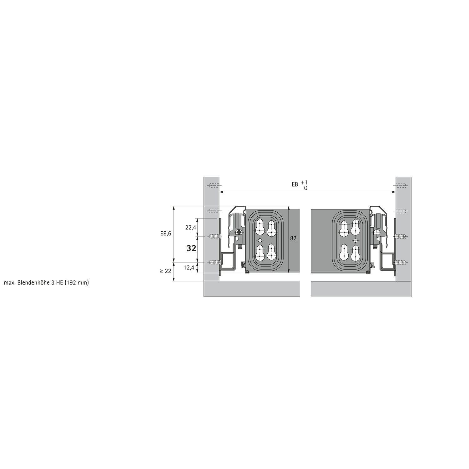 Uittrekbare kogelgeleider KA 270, EB 292 mm / 392 mm, 530 mm, links en rechts
