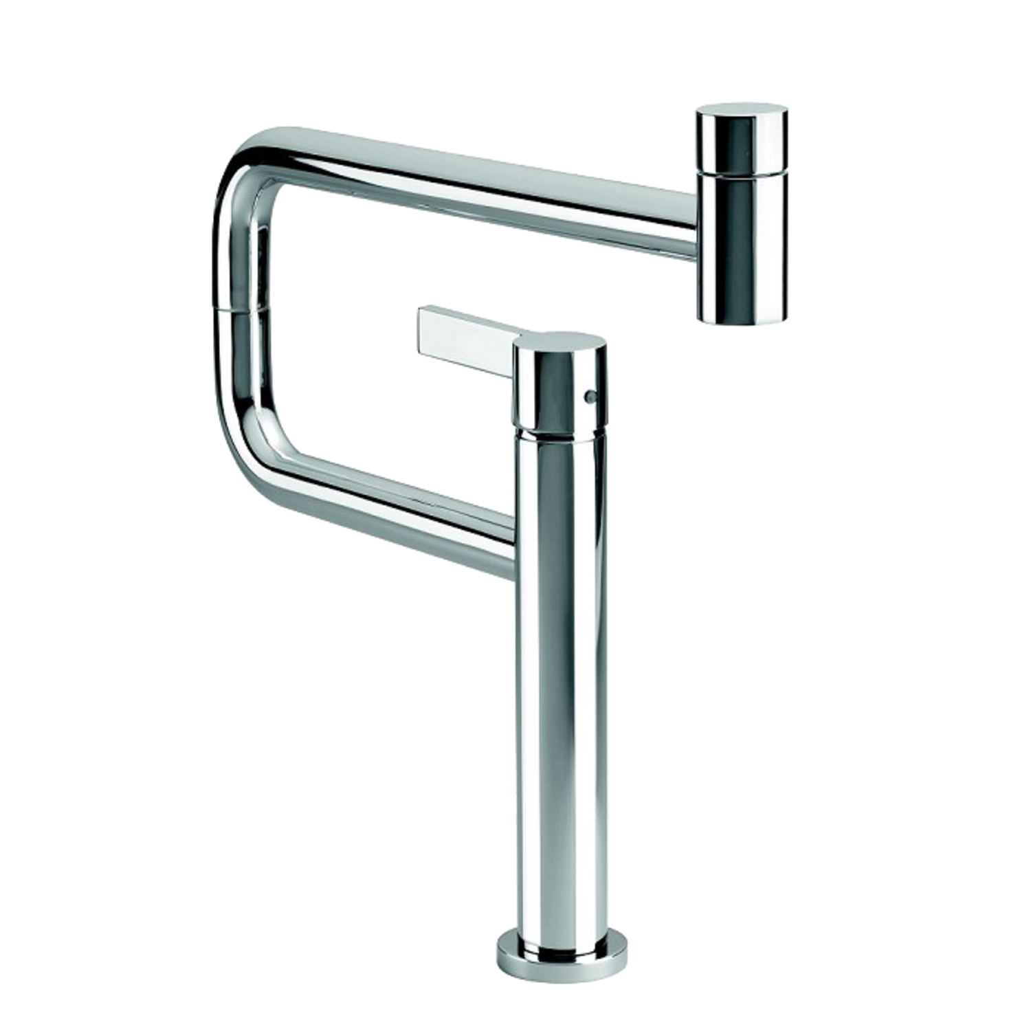 Pivot 1-gats mengkraan chroom