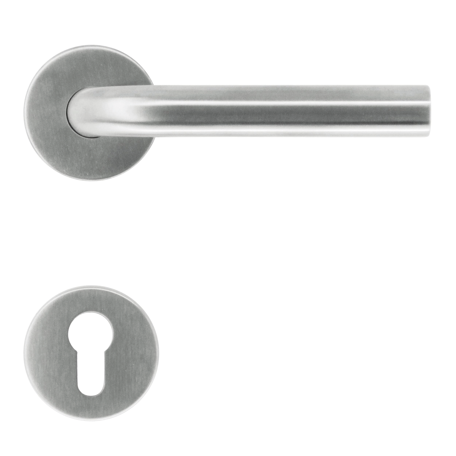 Deurkruk Pro l shape 19mm inox plus r+e cyl