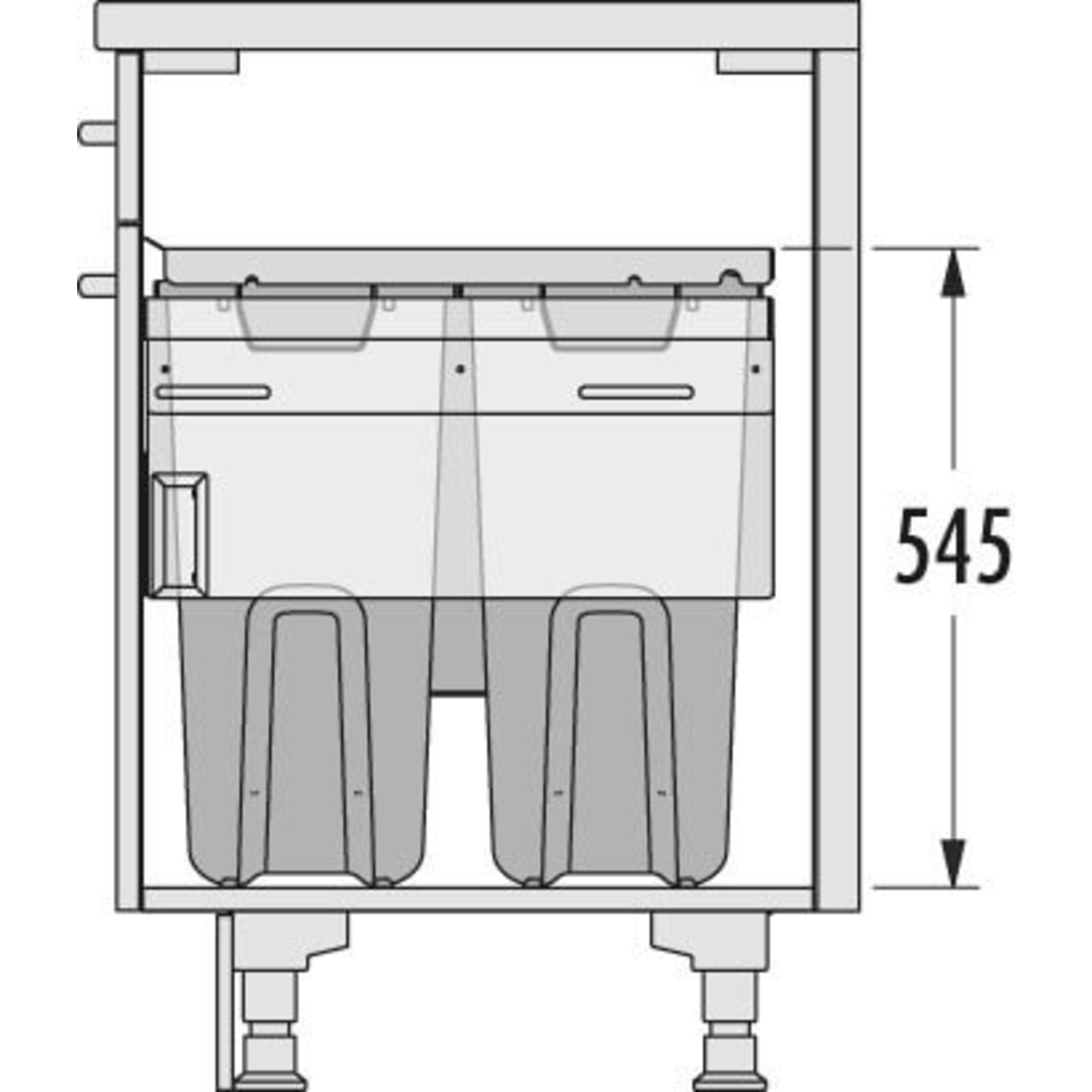 Hailo Laundry Carrier k.60 2x33l+12l+2,5l wit