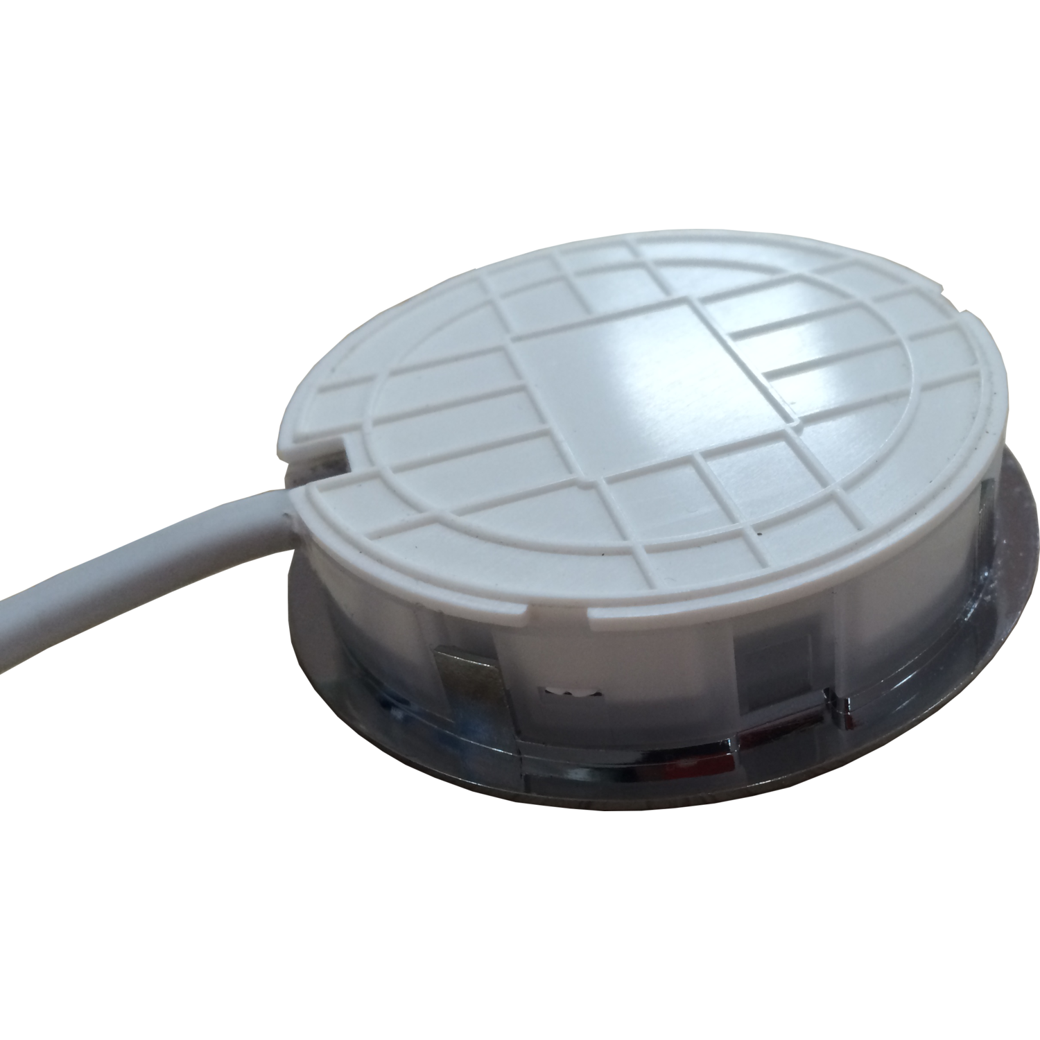 Solo ledspot d.58mm 2.4w 4000K 230V RVS-look+ 2 M + 2 meter kabel zonder stekker
