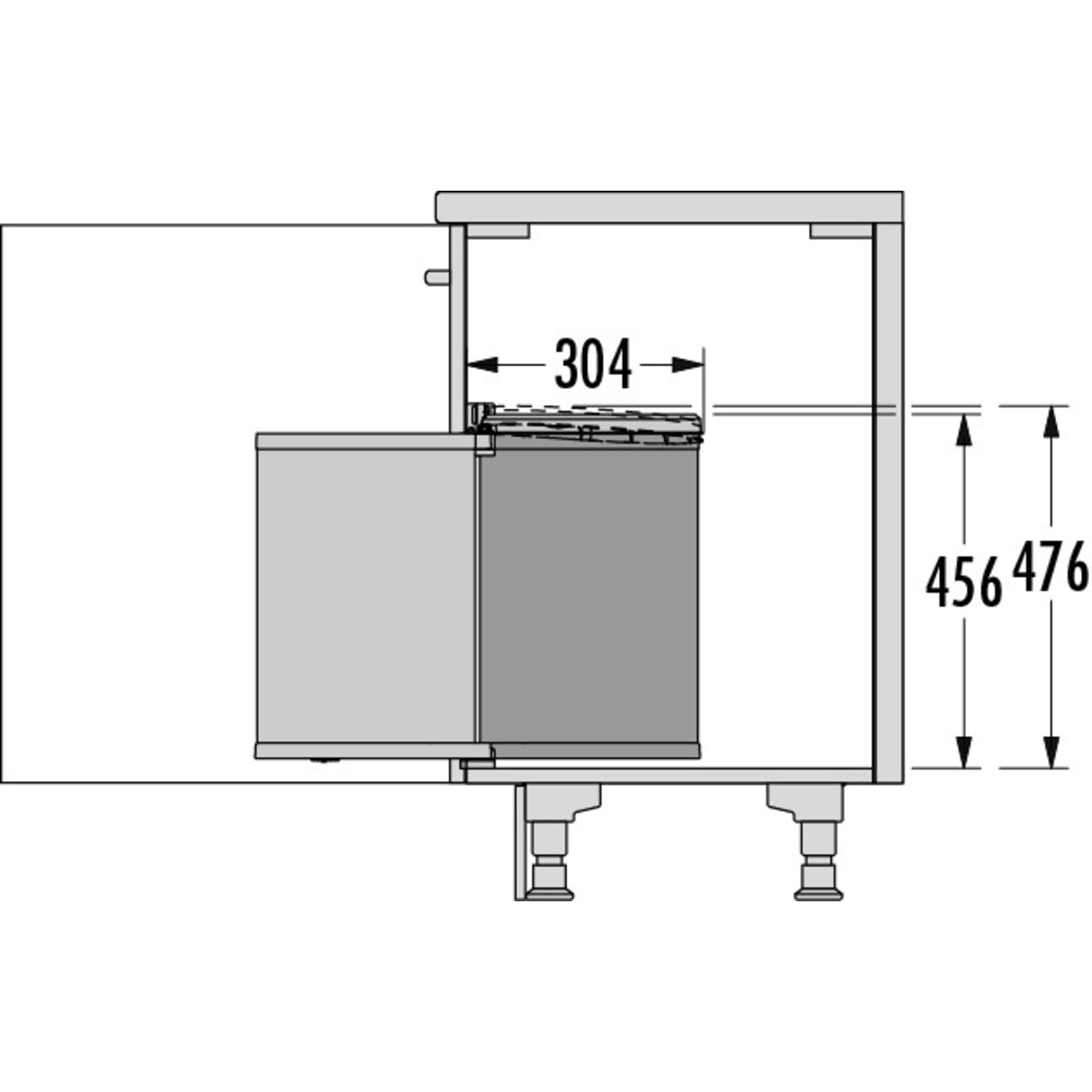 Hailo mono antraciet/zwart 20l