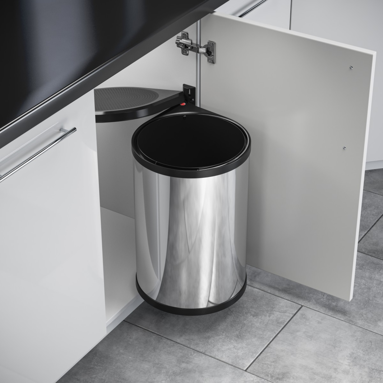 Hailo mono rvs/zwart 20l