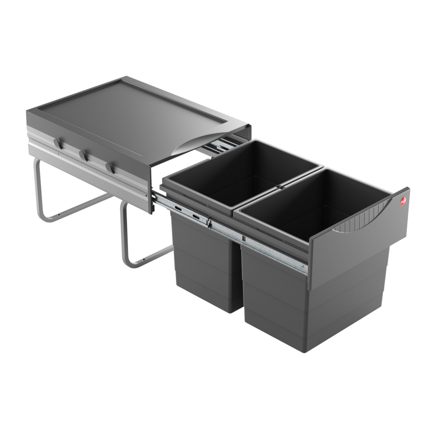 Hailo tandem r ii 2x18l antraciet