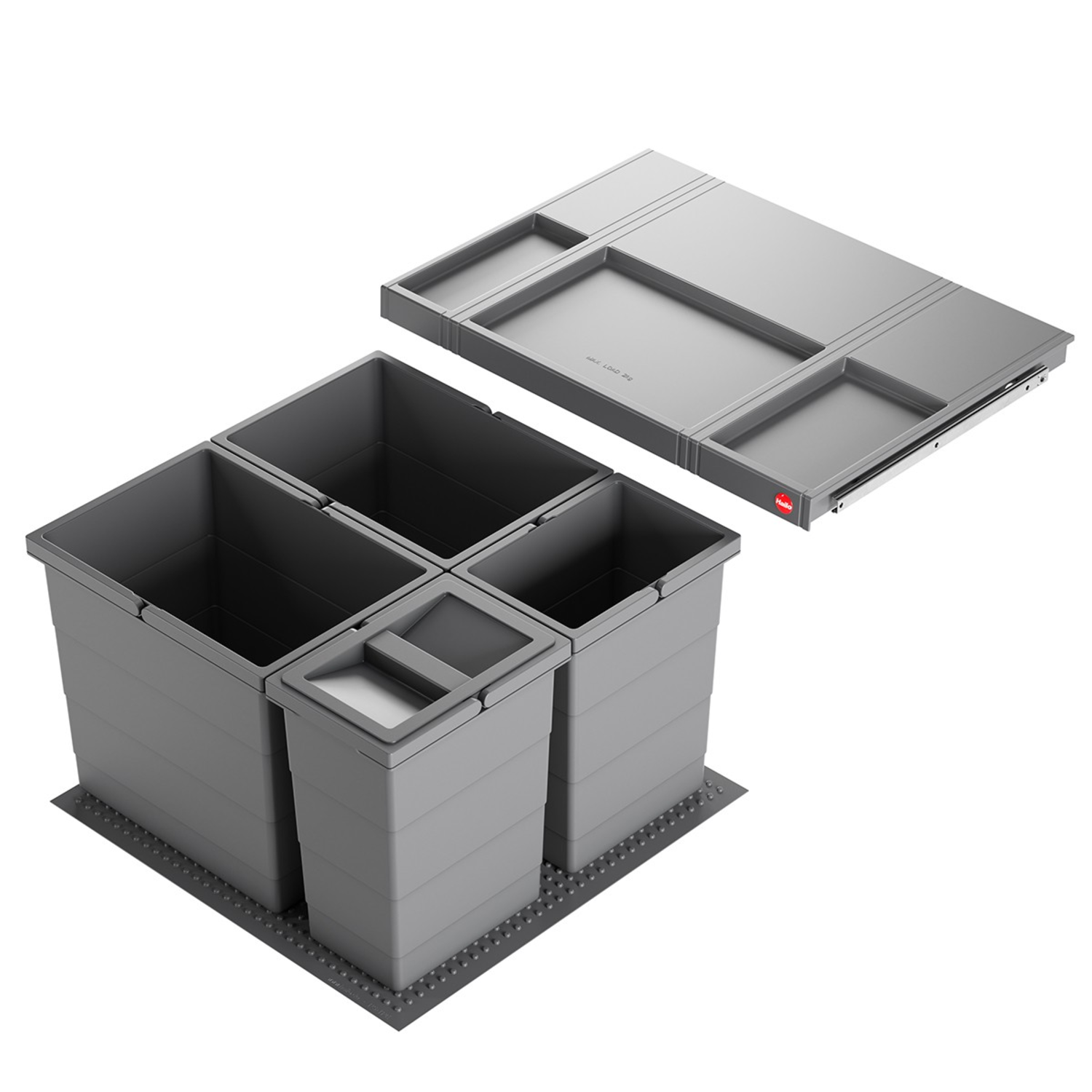 Hailo allegro k.60 cm h.295mm 2x18+2x8l antraciet