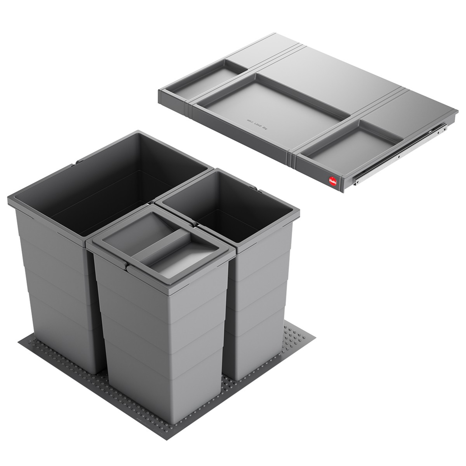 Hailo allegro k.60 cm h.380 mm 28+2x13l antraciet