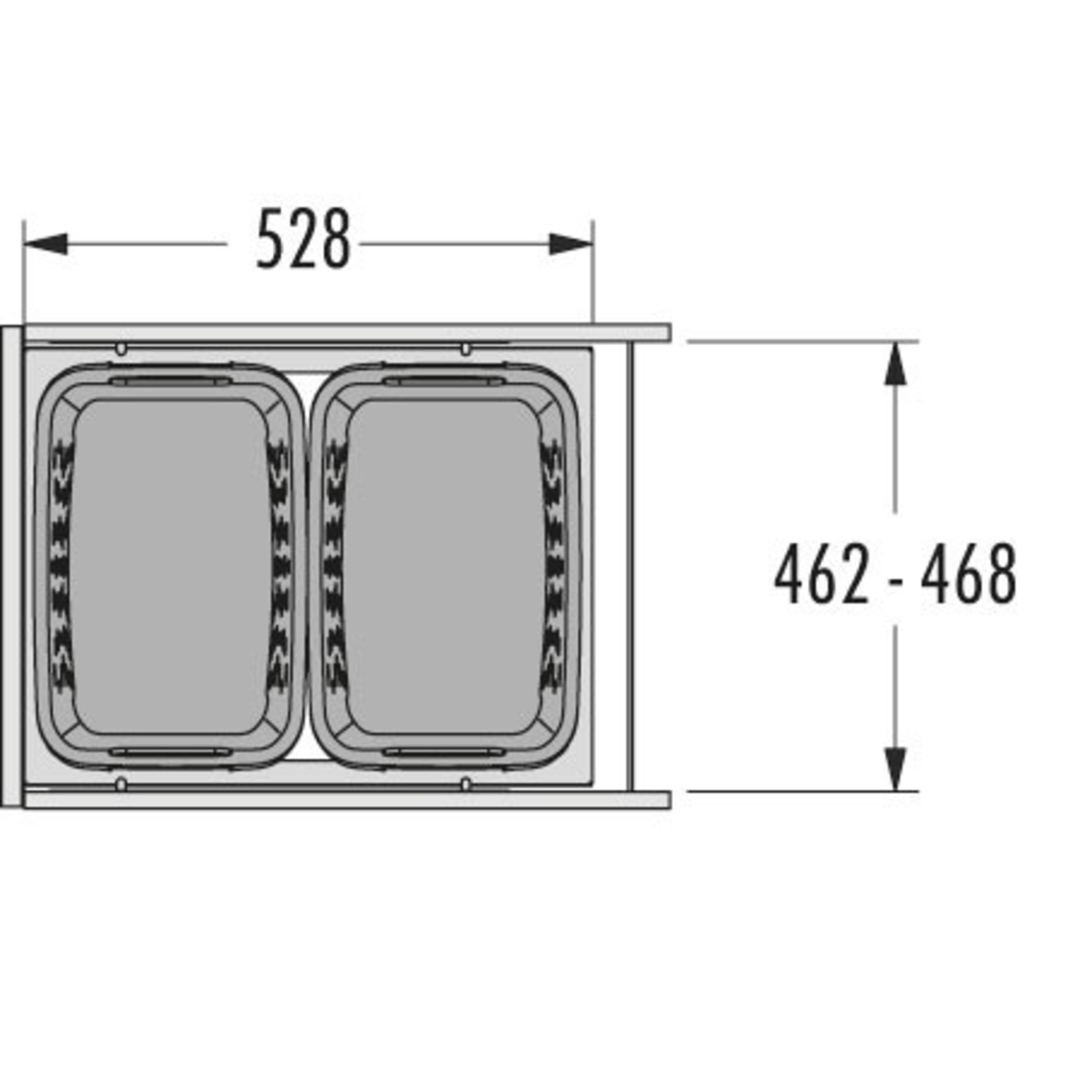 Hailo Laundry Carrier k.50 2x33l wit