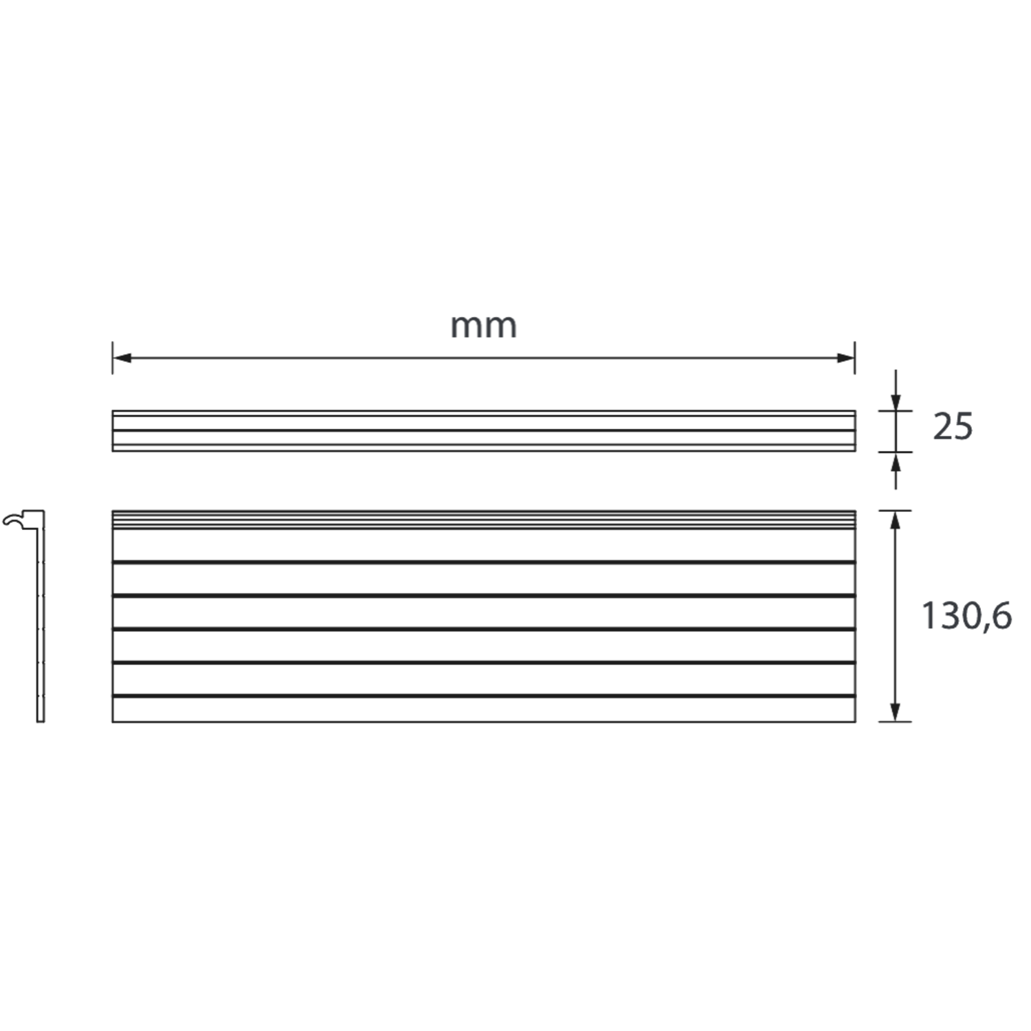 Mec sign schap 584mm zwart