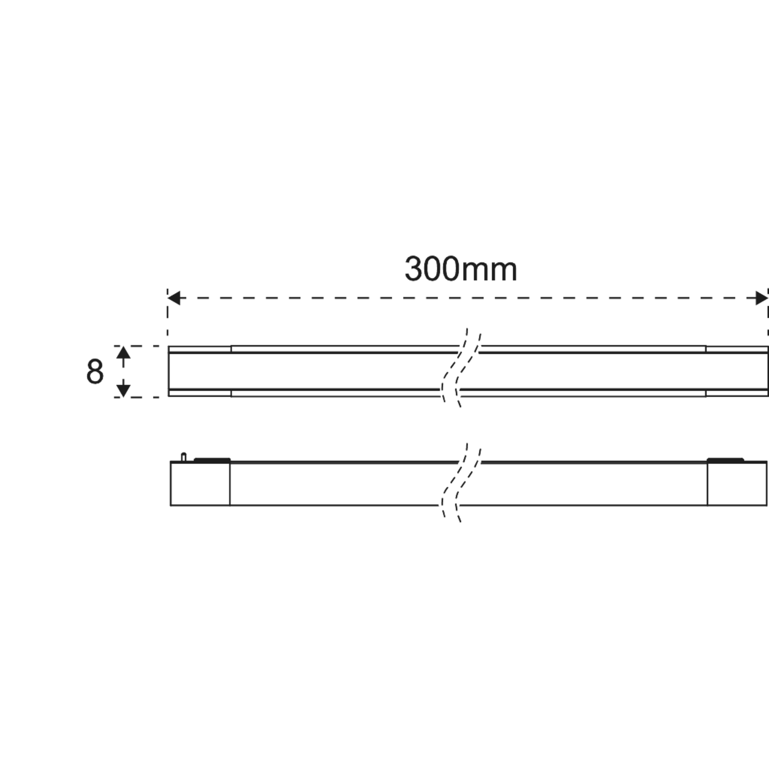 Lite Track lichtlijst 300mm 24v (2 st)