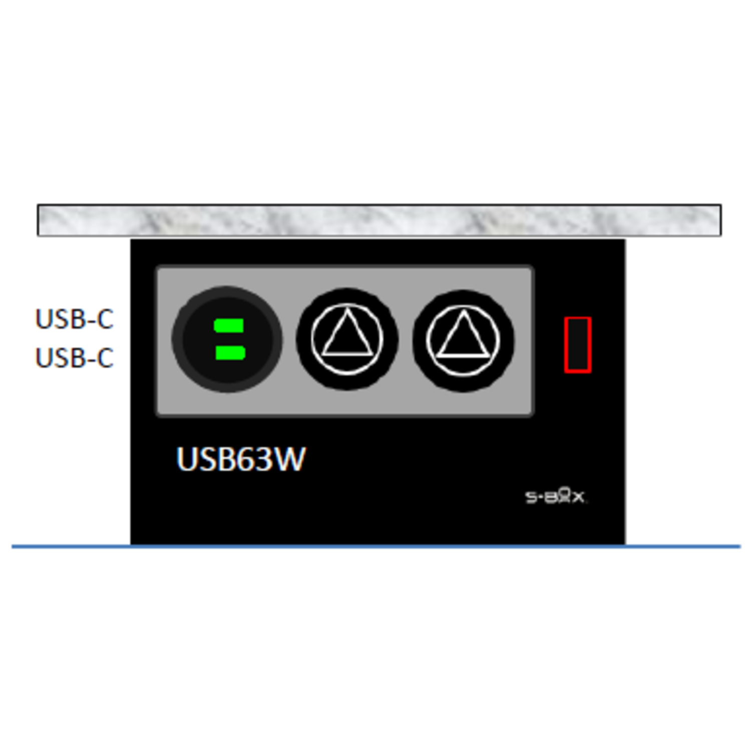 S-box chameleon b-f (2 st +  usb c/c 63w)