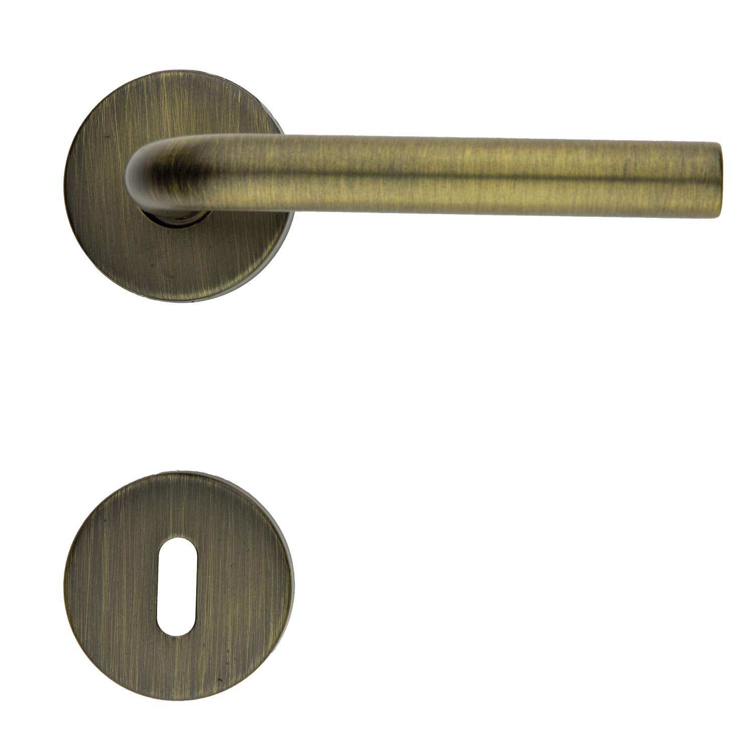 Deurkruk Pro l shape 16mm mat brons r+e