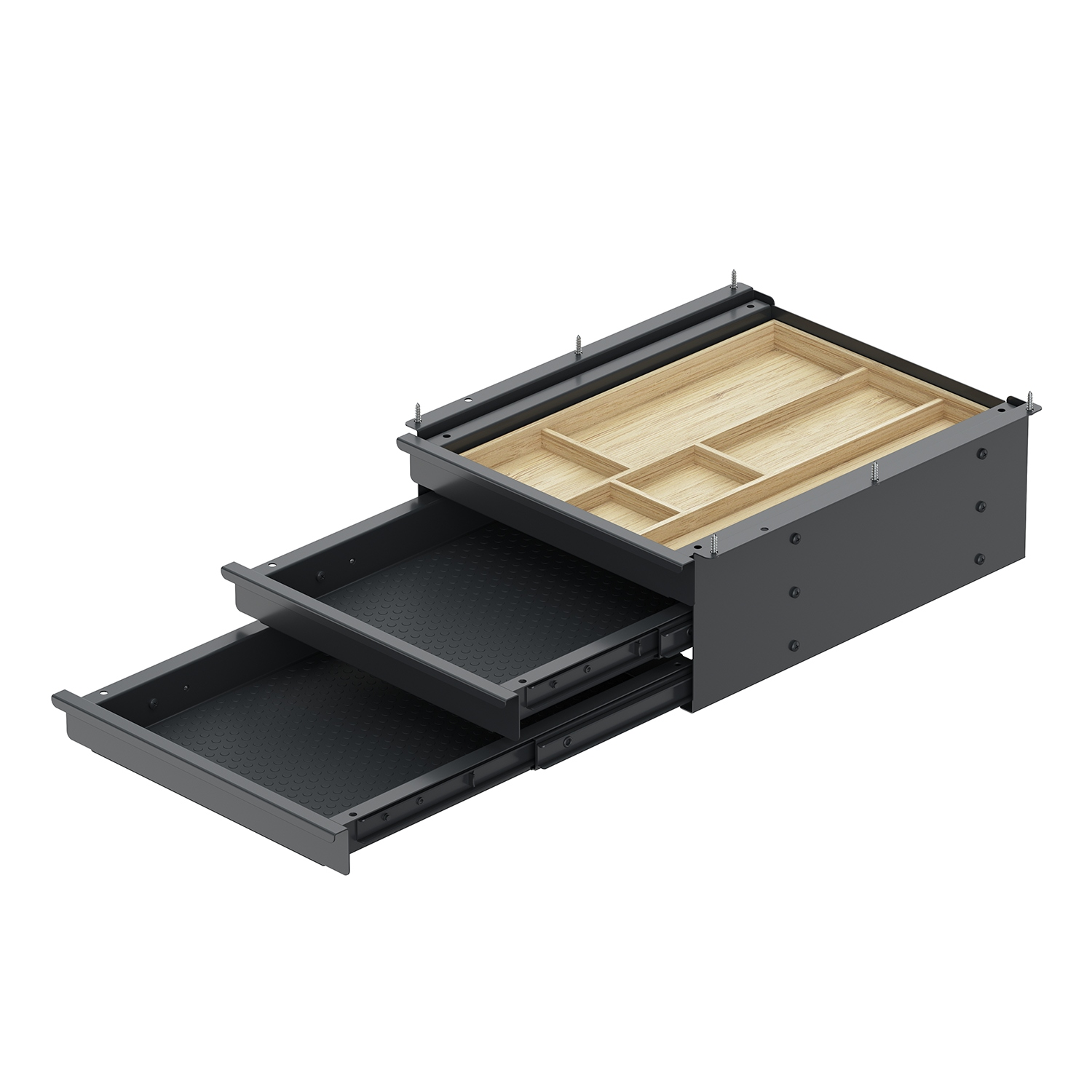 Schuifladebox Tri Grip, zwart