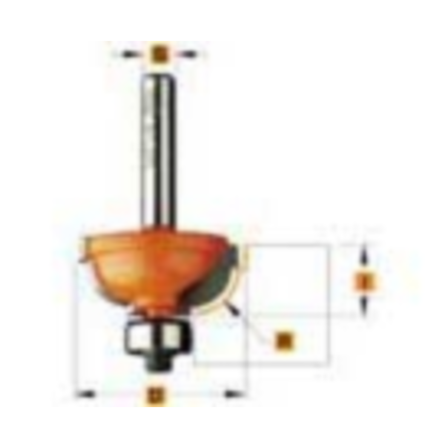 Holprofielfrees met kopse lager r=8 d=31,7 i=14,3 hw