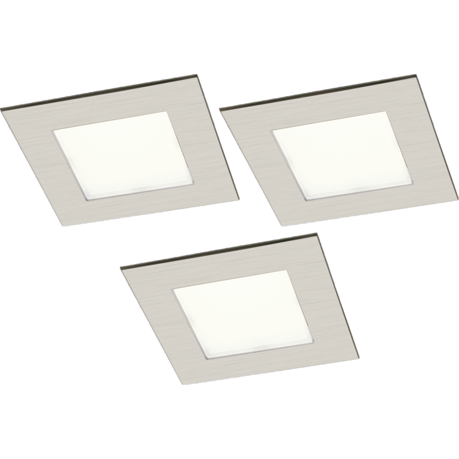 LD8004 ledset inb.3x3W 4000K alu look +dimbare konverter+2000mm kabel