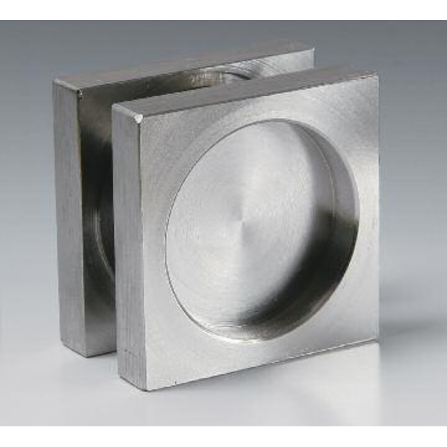 Paar vierkante handgrepen, voor 8/12 mm glas, B40 H40 L8, rvs cnc bewerkt