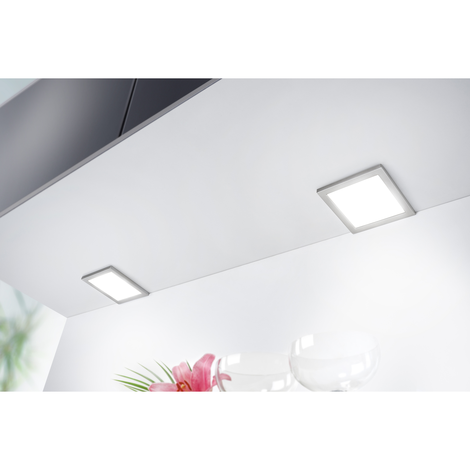 Ria led-Set 4 x 5.4w 12V 3000K RVS + schakelaar