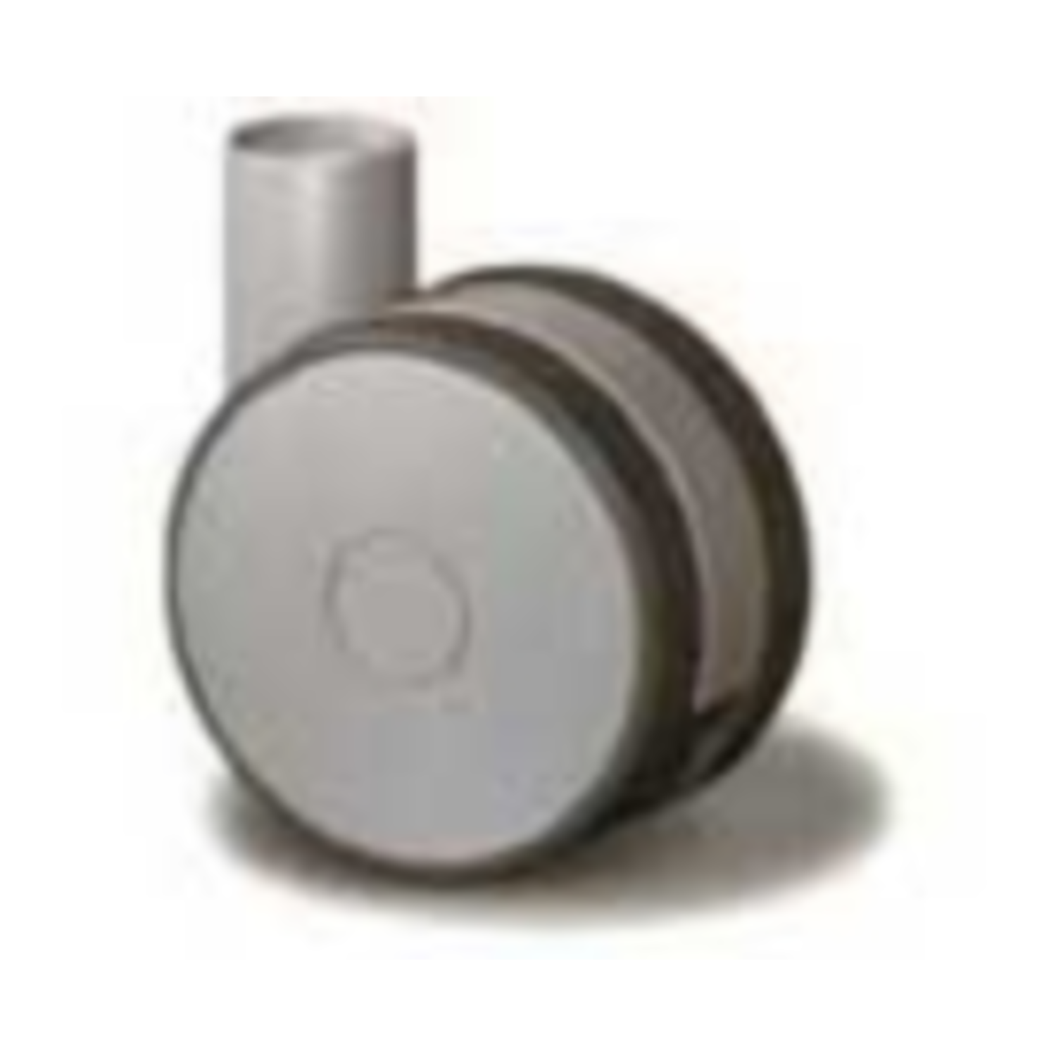 Dubbel wiel speedy+rem 60mm alu + zwart rubber zonder plaat