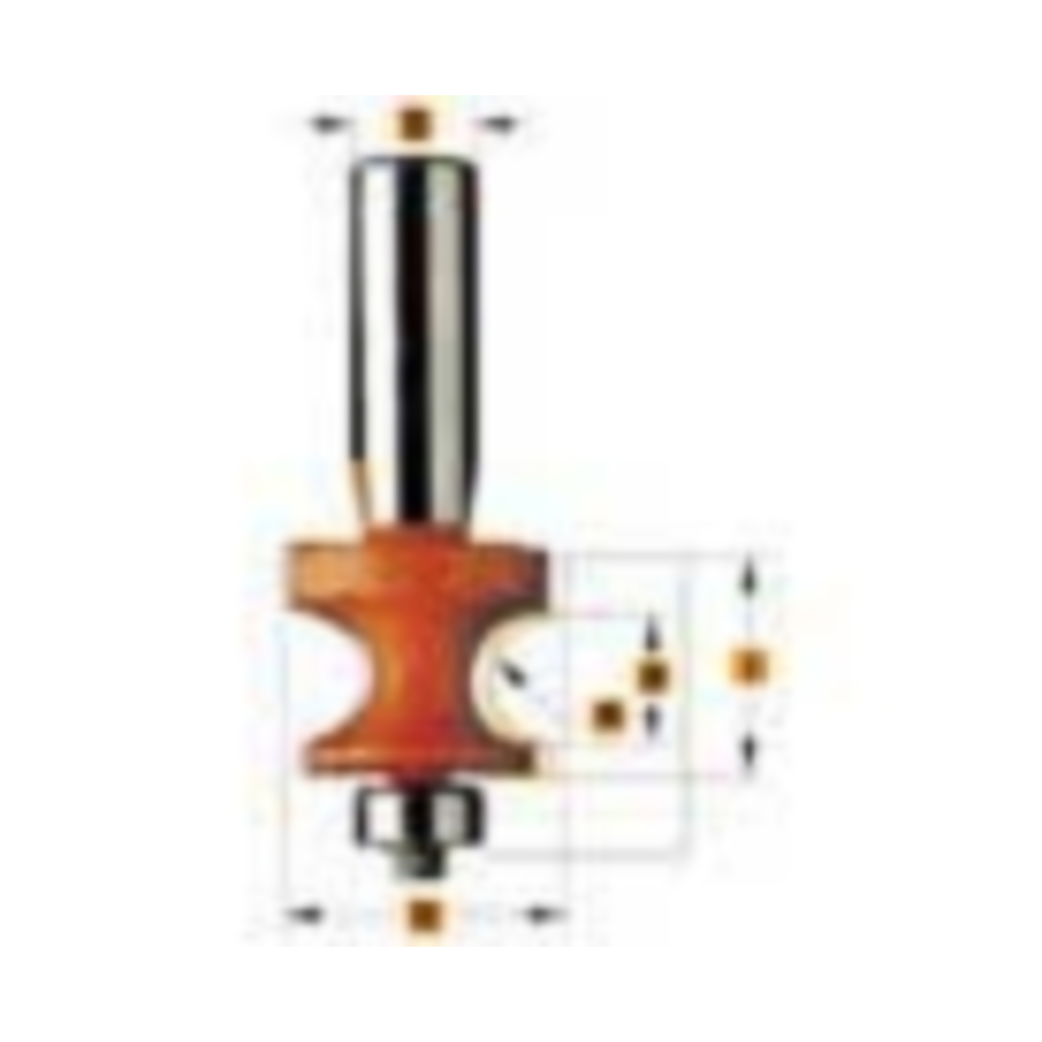 Kraalprofielfrees met kopse lager r=6,35 d=28,6 i=22,2 hw