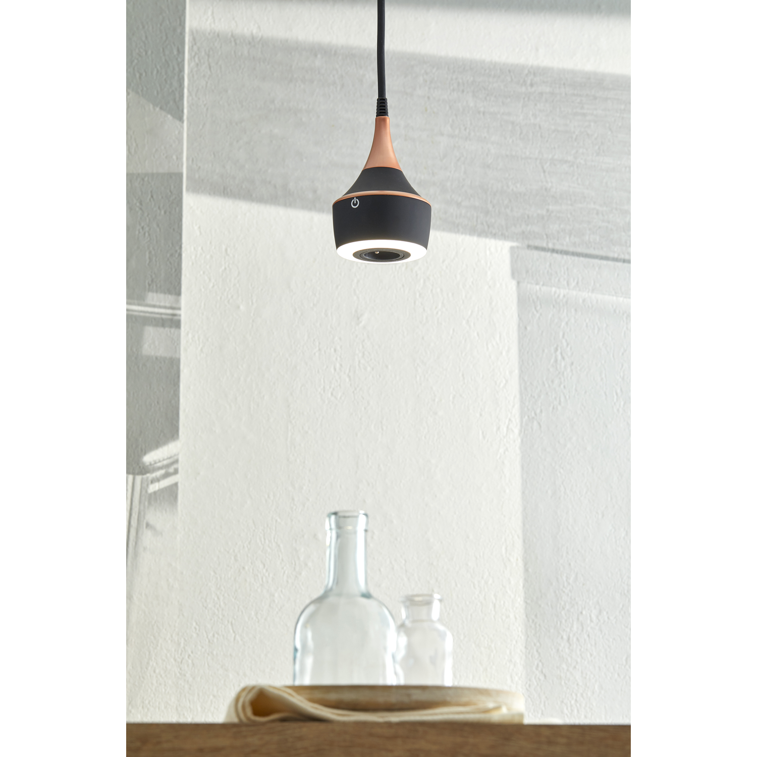 Mercury ledpendel 8W led koper + stopcontact