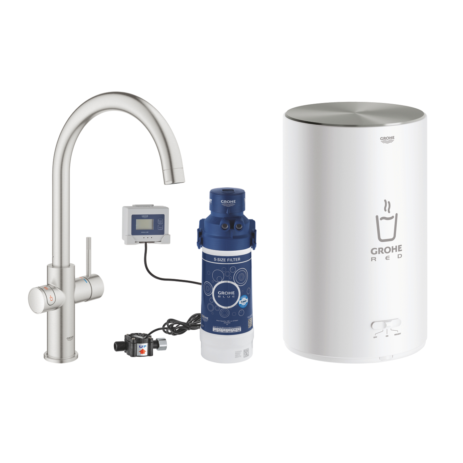 Grohe red duo-m starterkit c-uitloop supersteel