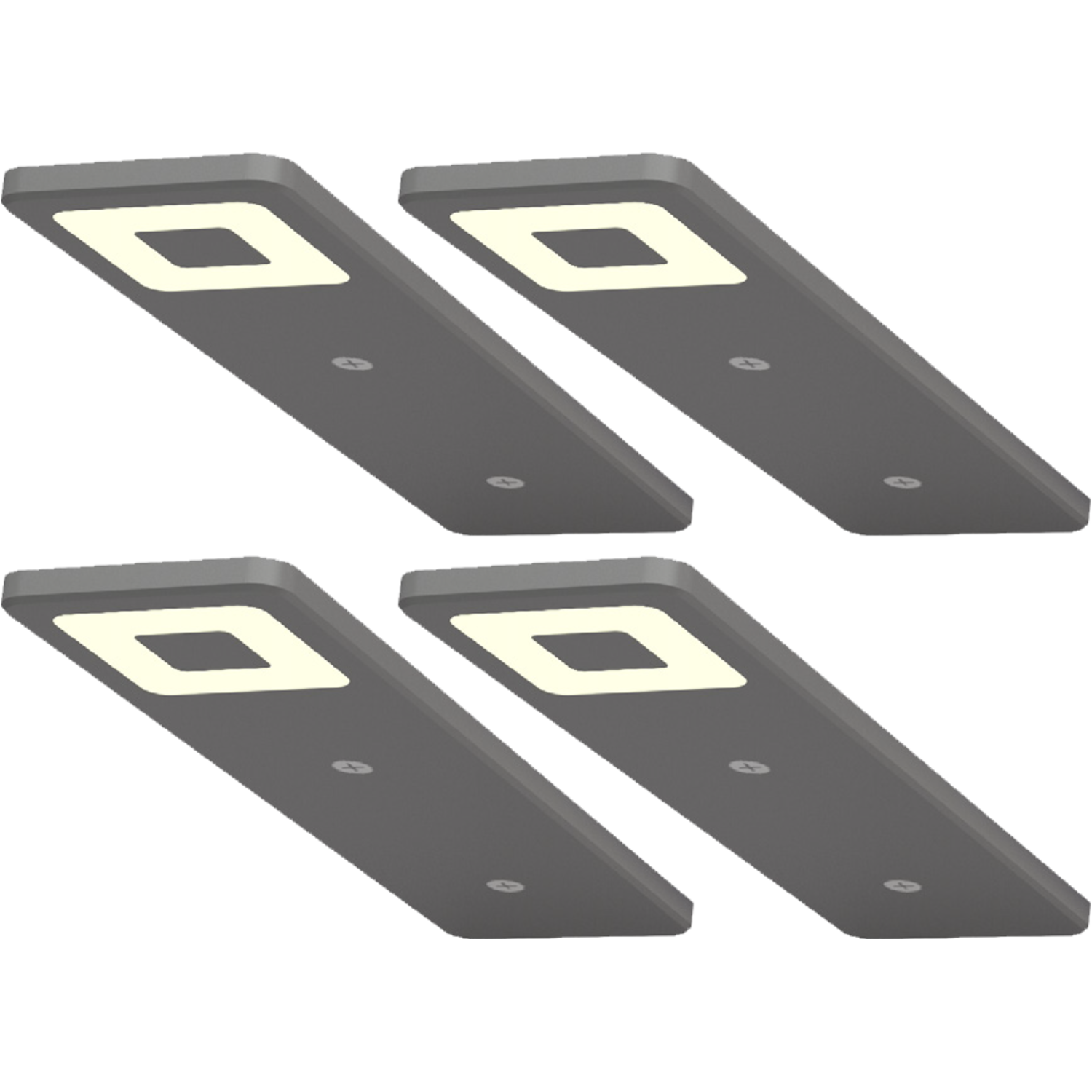 Set 4 led roeled 3W 3000K 12V RVS look-centrale schakelaar - konvertor