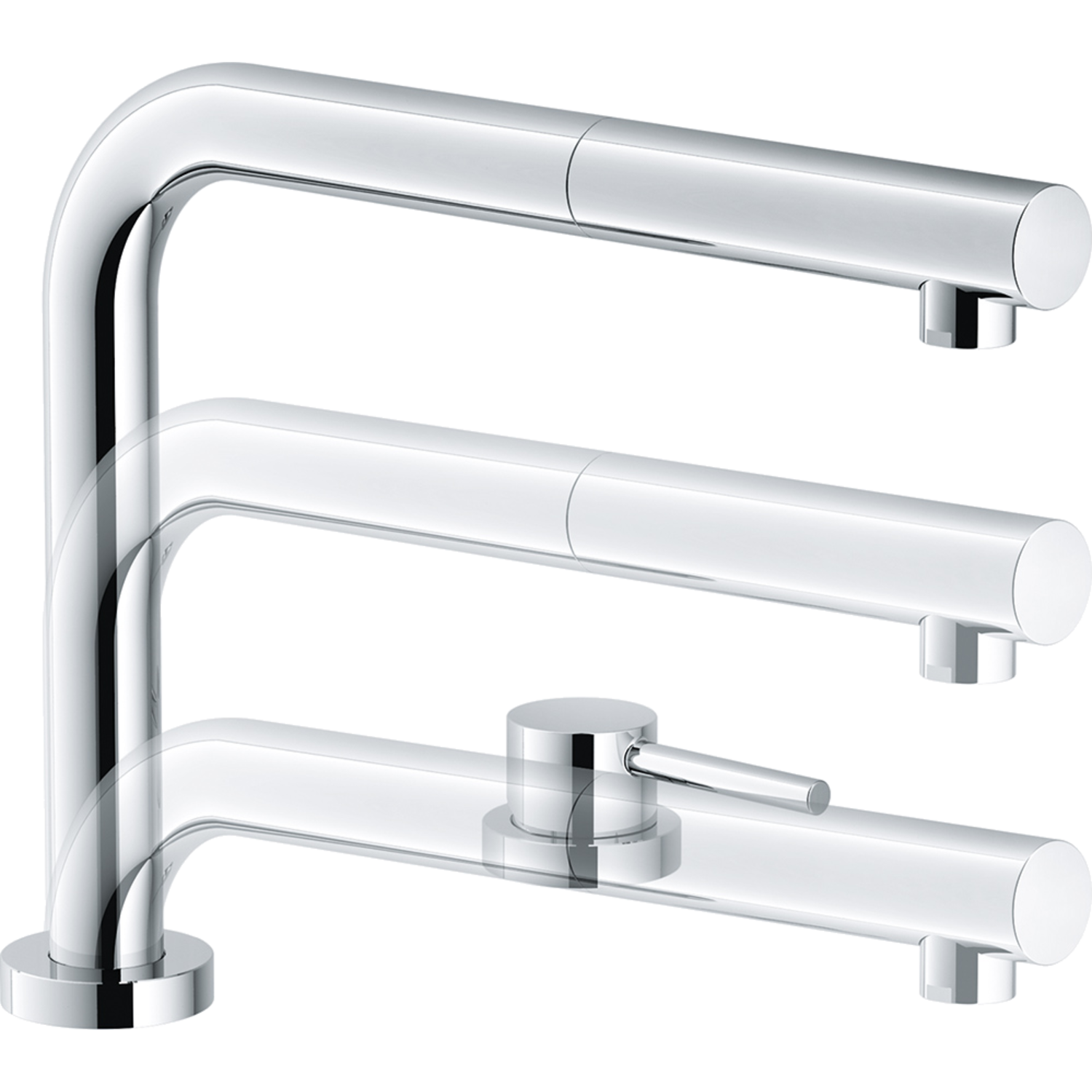 Franke active window uittrekbaar chroom