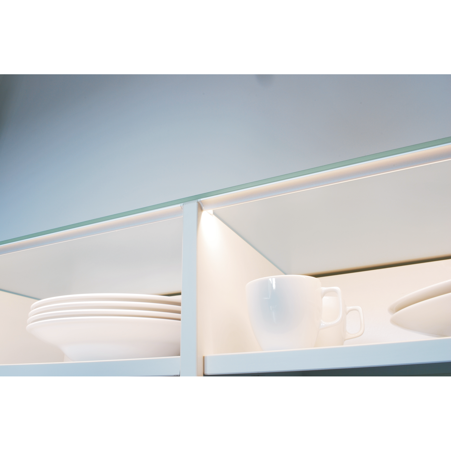 45° ledstrip k 30 / warm wit 3200K 262mm +magneetschakelaar