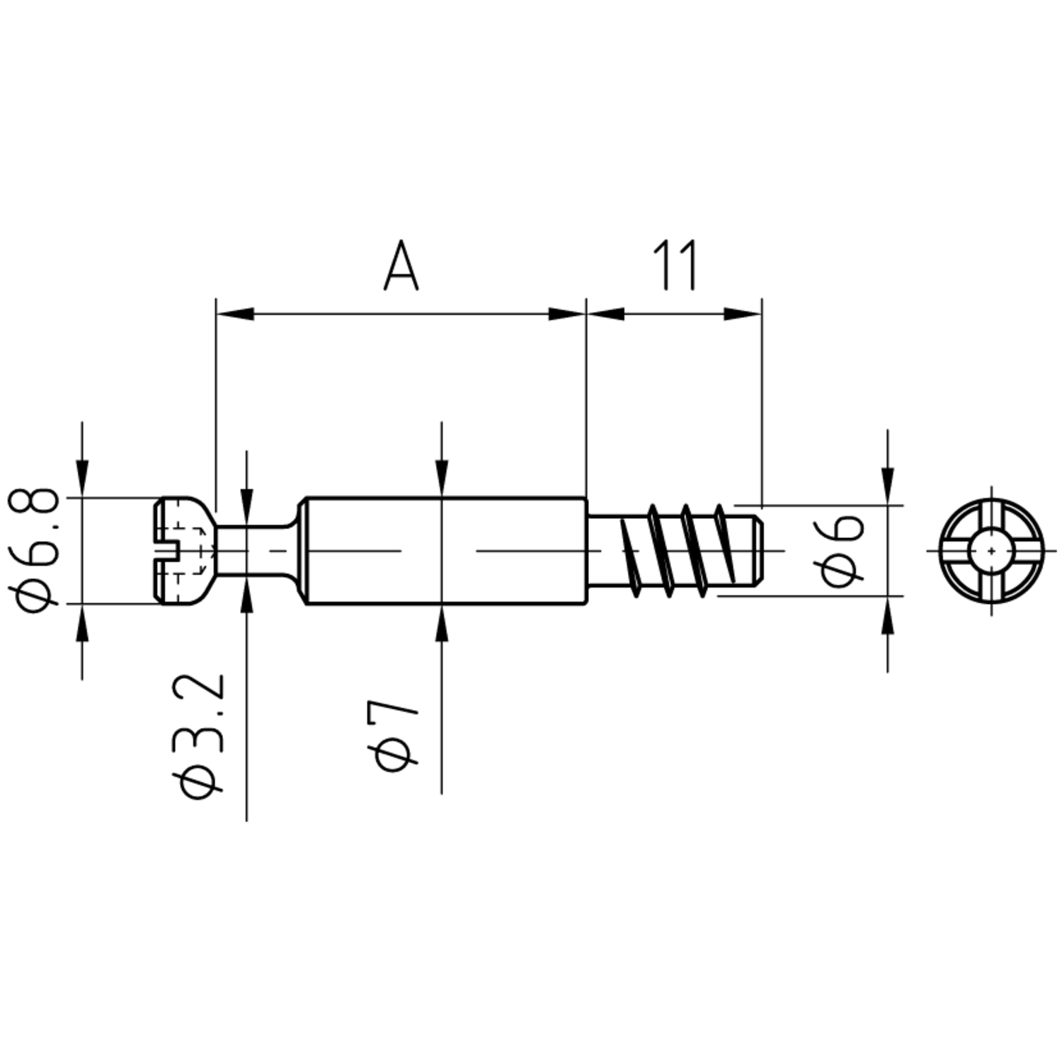 Eurodrevel staal kruis spanmaat 20mm