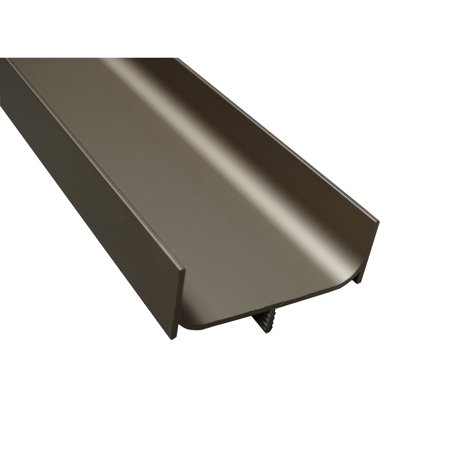 Greeplijst C- vorm vertikaal bronskleur 5000mm