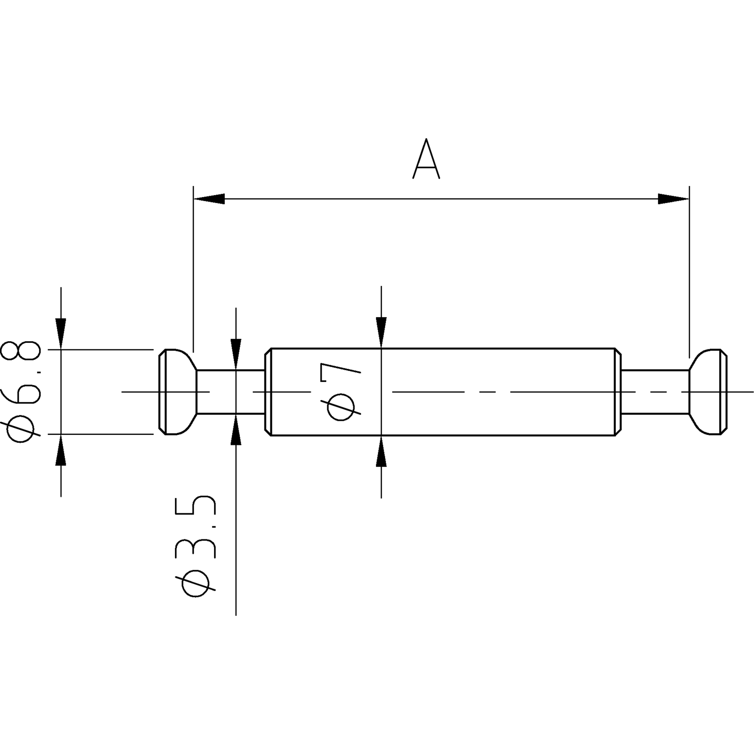 Dubbele drevel staal spanmaat 60mm
