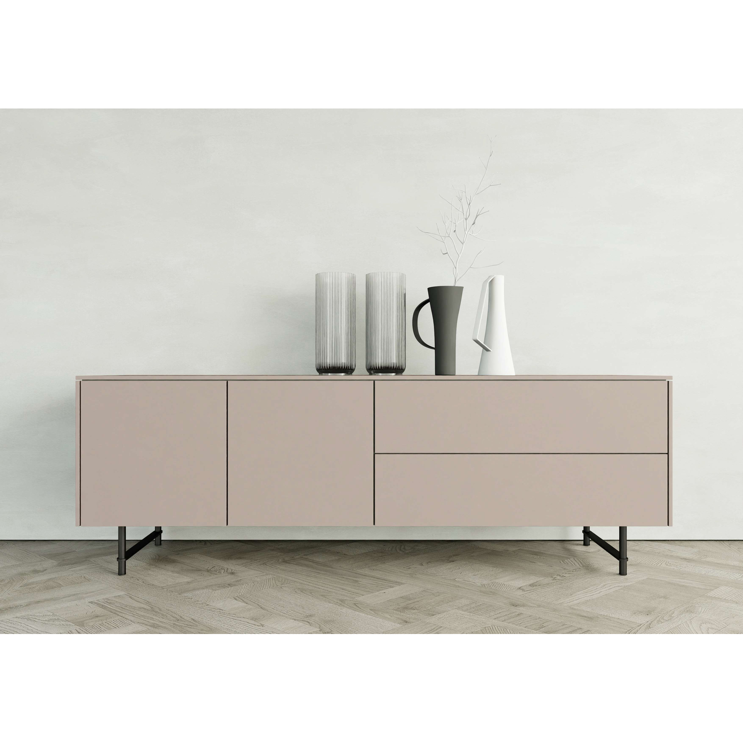 Siena onderstel voor sideboard zwart