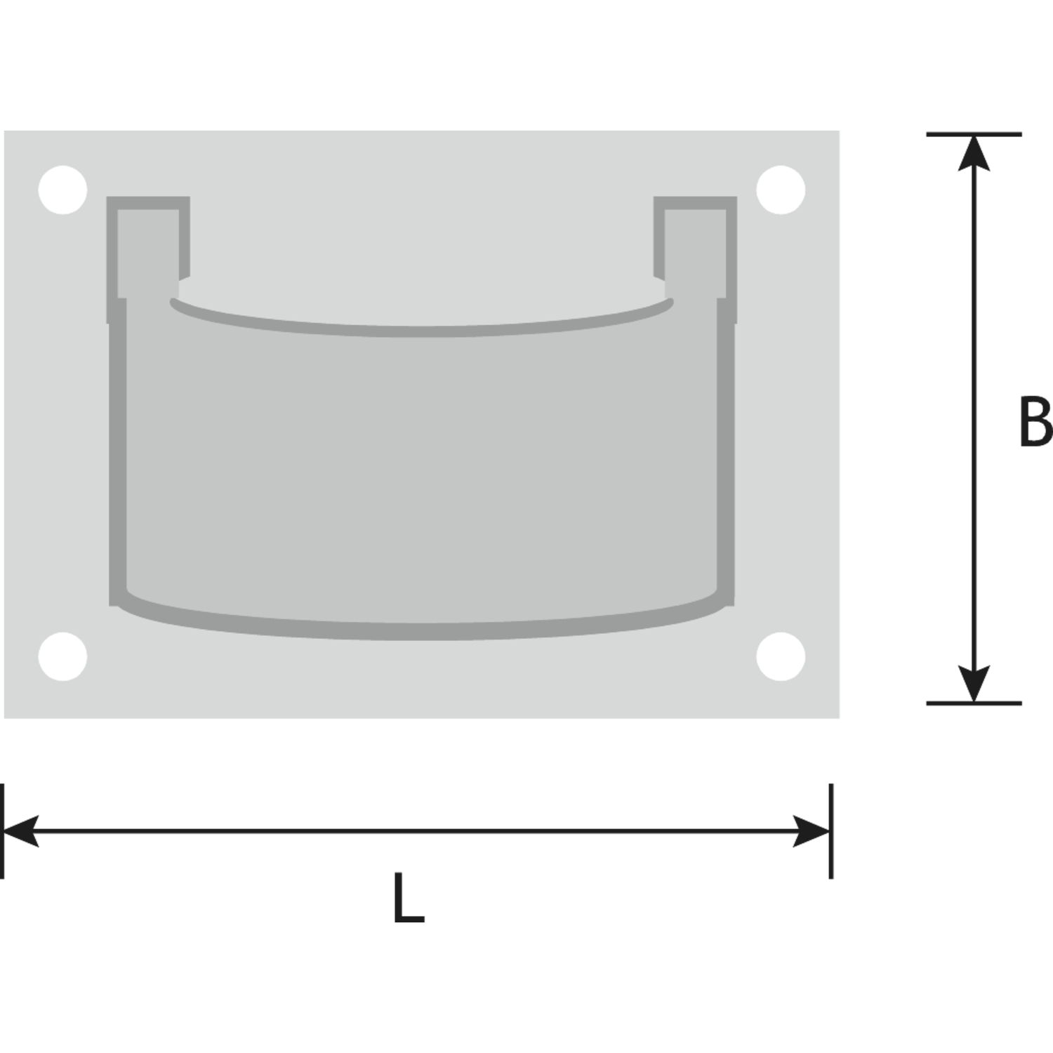 Greep 320 B 48x73mm koper zwart gelakt