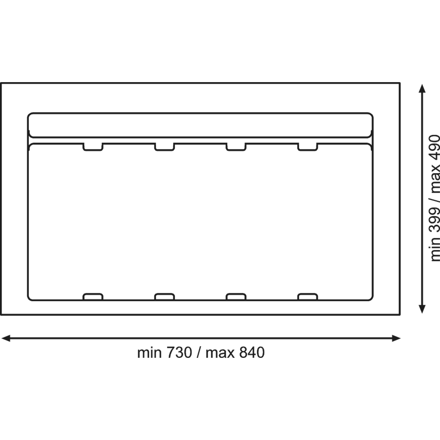 Ladeafvalsysteem 9xl line k.900mm h.277mm26 L + 26 L + 26 L +11 L oriongrijs