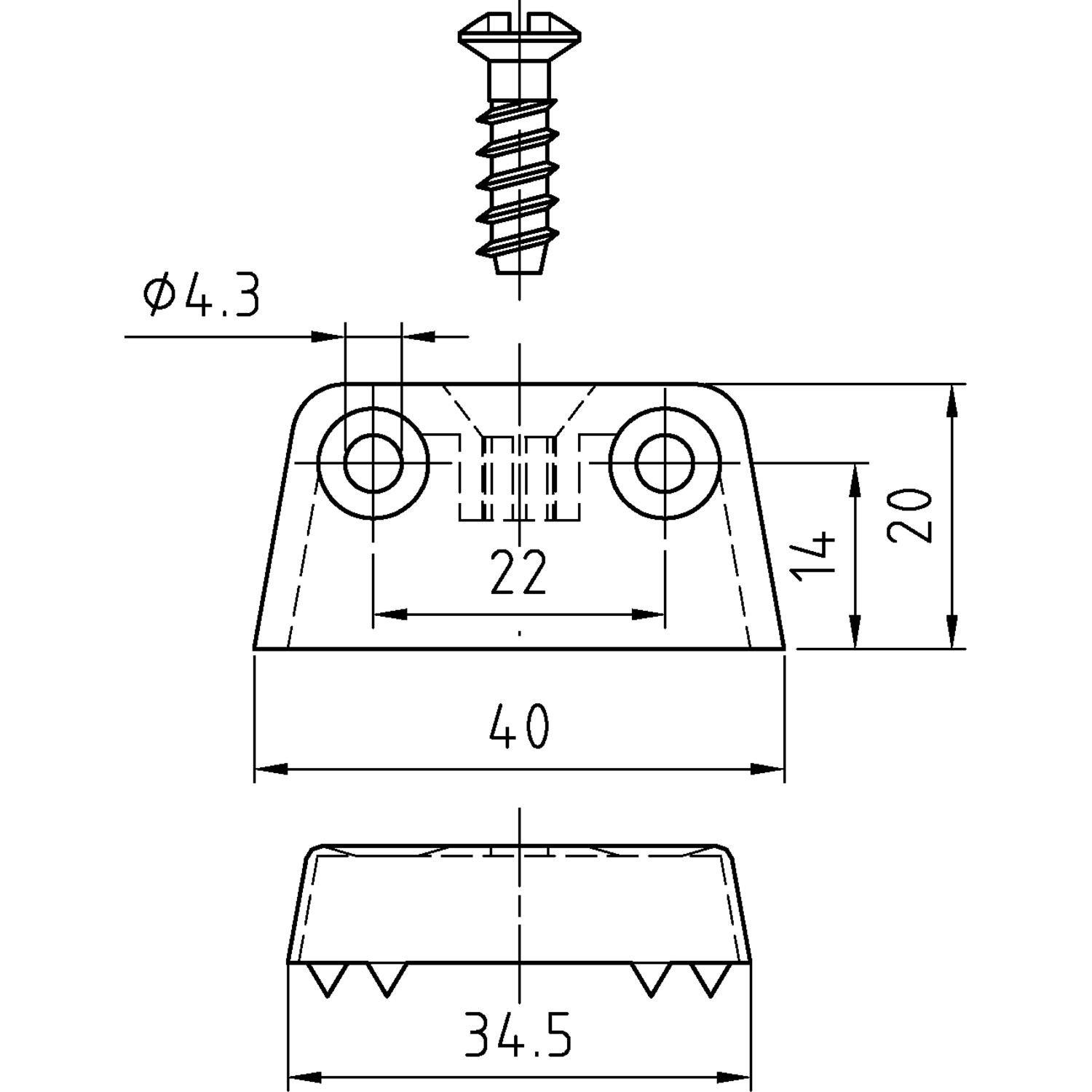 Trapeziumvormige verbinder TZ 4