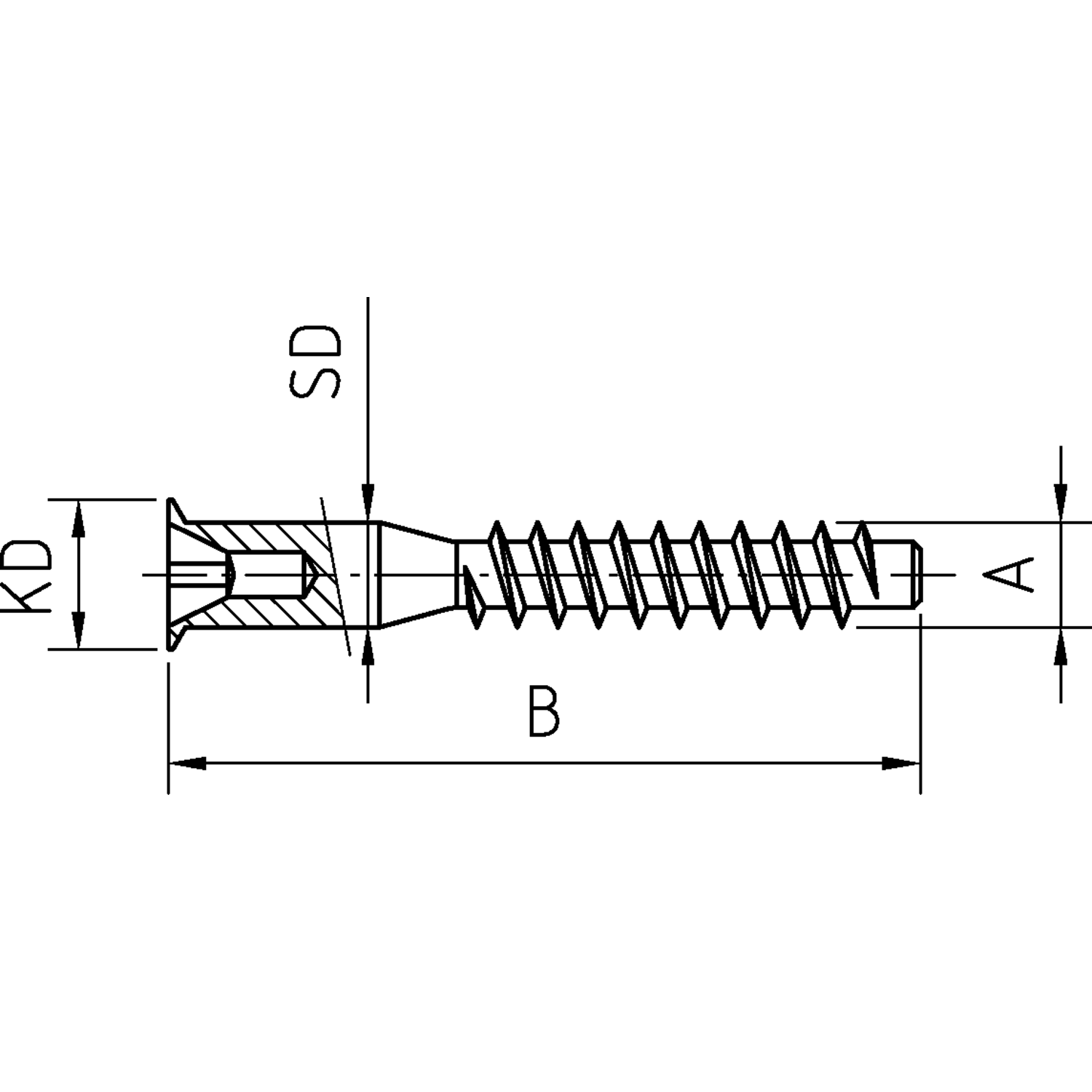 Verbindingsvijs confirmat zonder kap 6.3 x 60