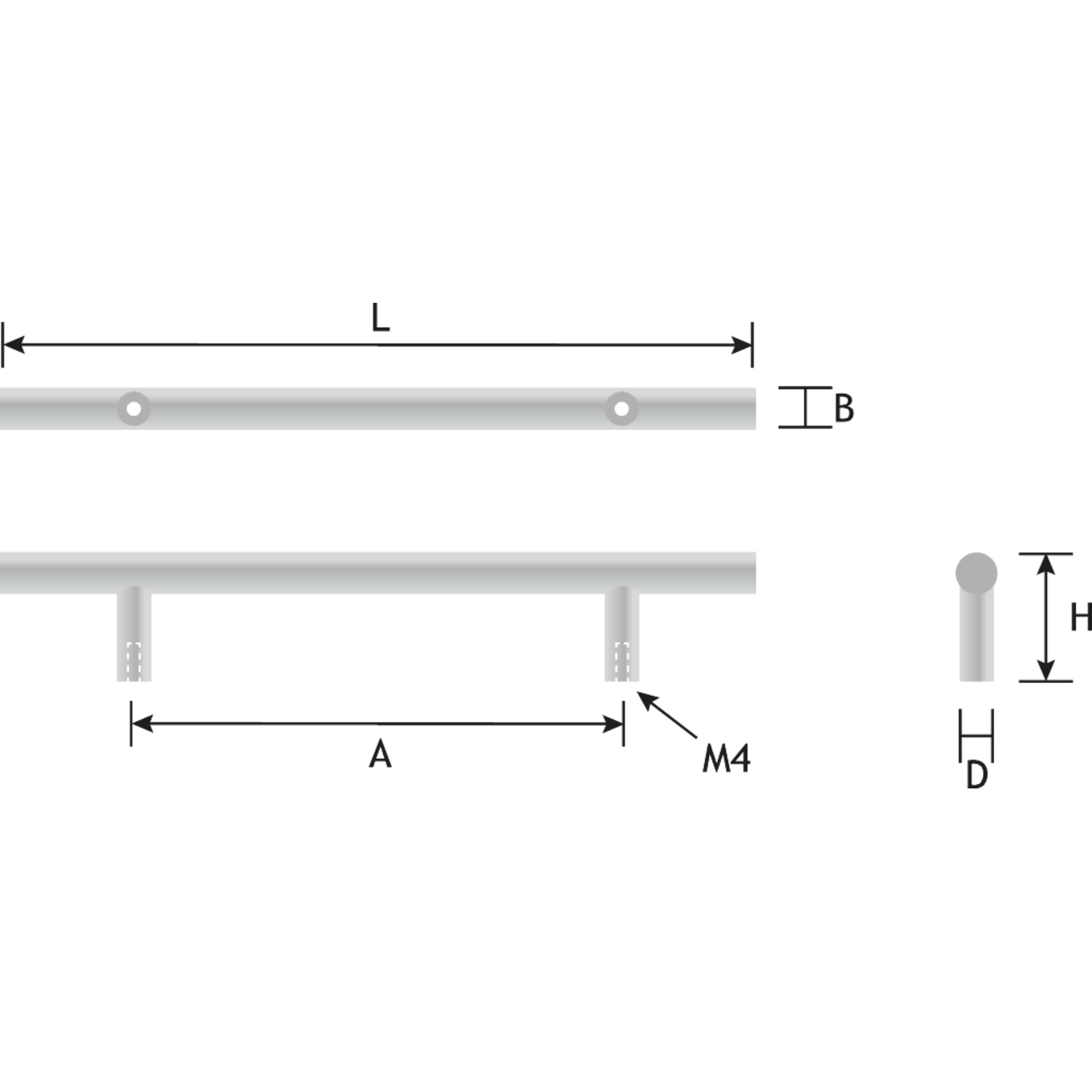 Trekker d.12mm l.176mm(96mm) RVS