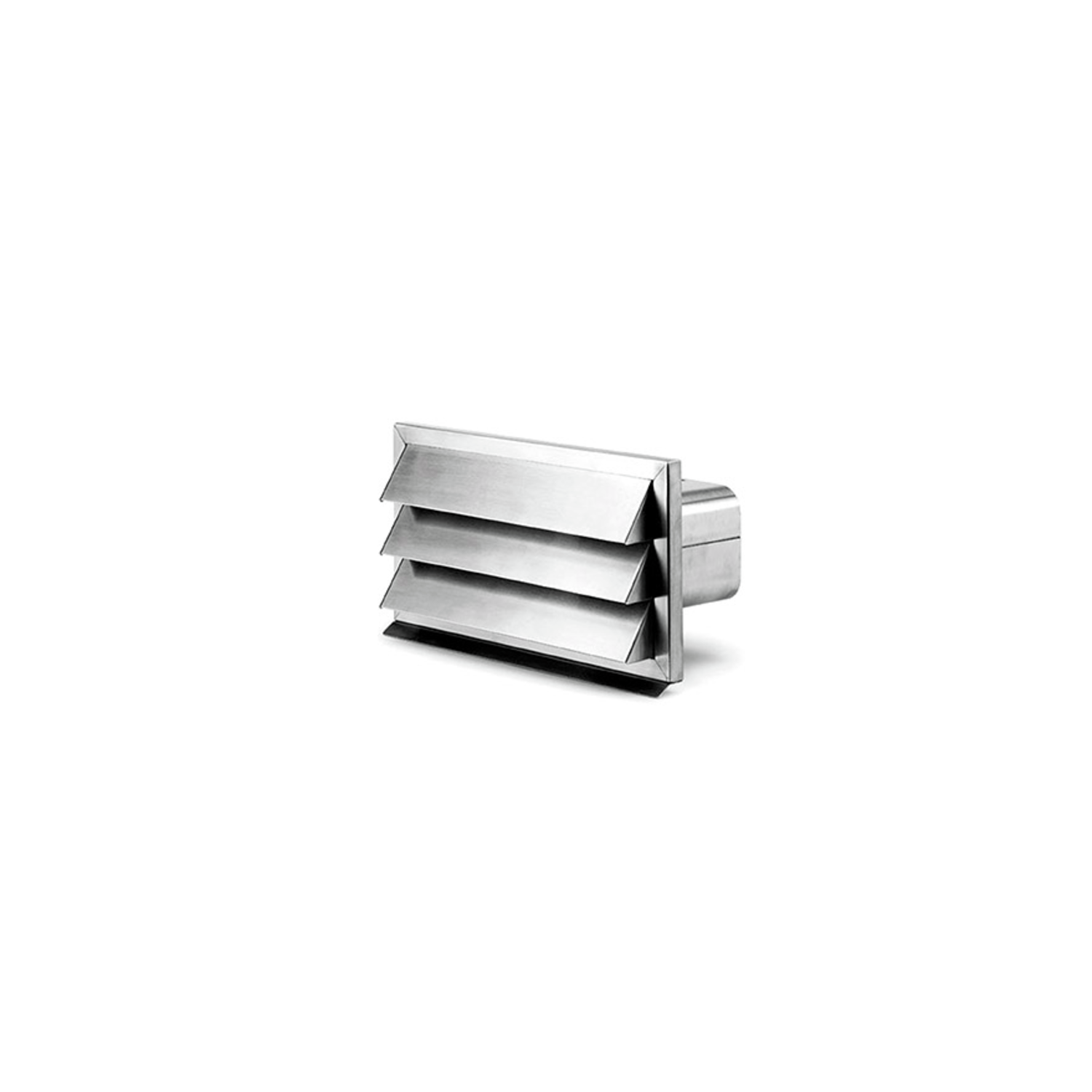 Muurdoorv.inox/terugslagklep vlakke kan.