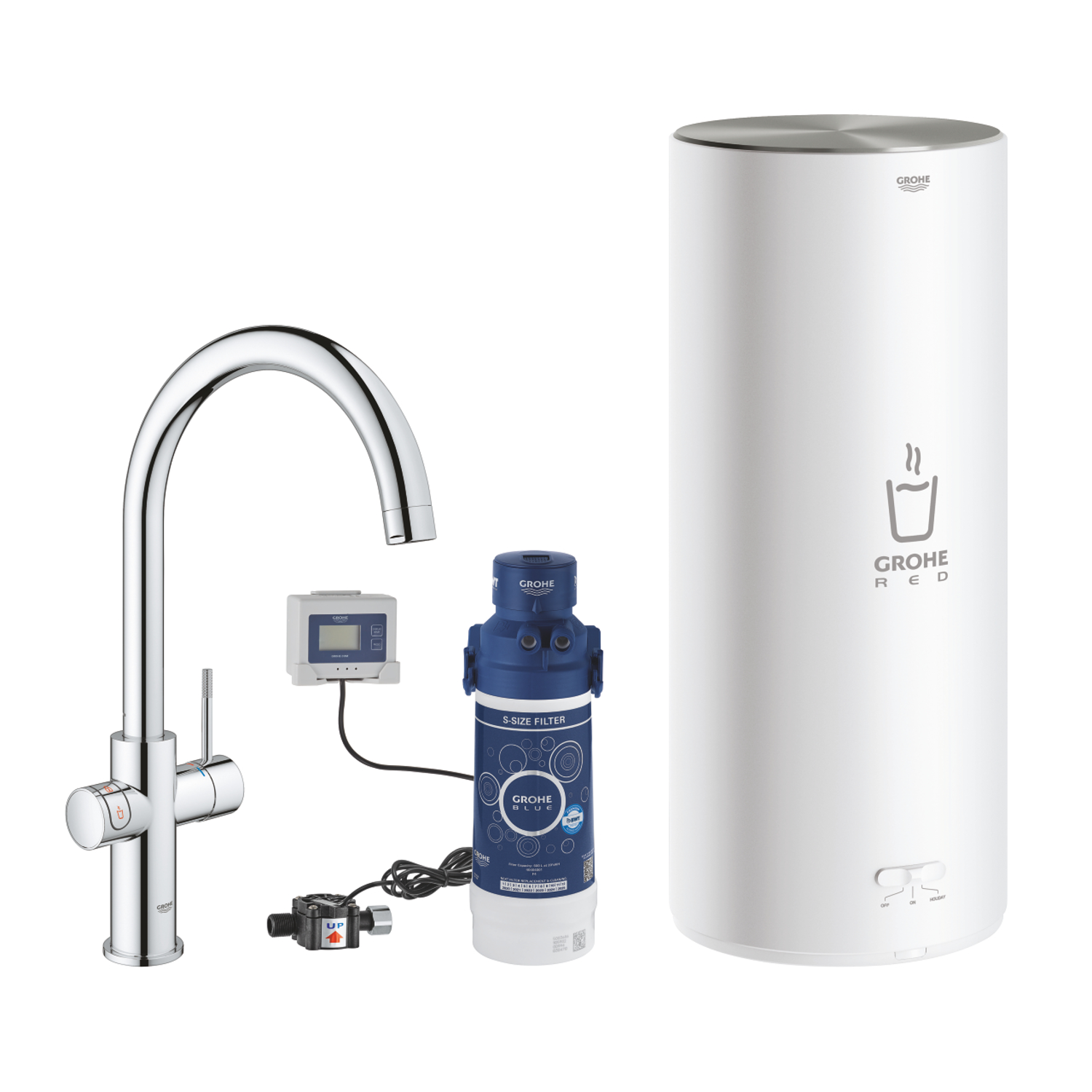 Grohe red duo-l starterkit c-uitloop chroom