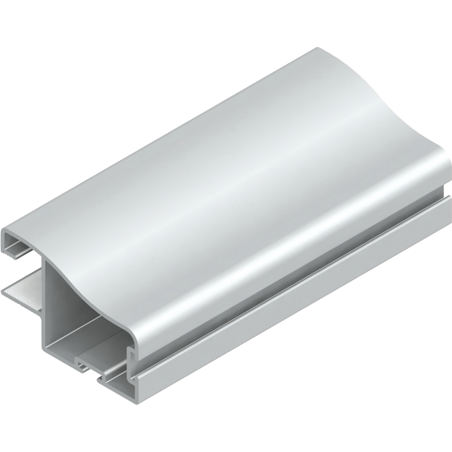 Vertikaal profiel TR10DC Terra 2.6m alu zilver