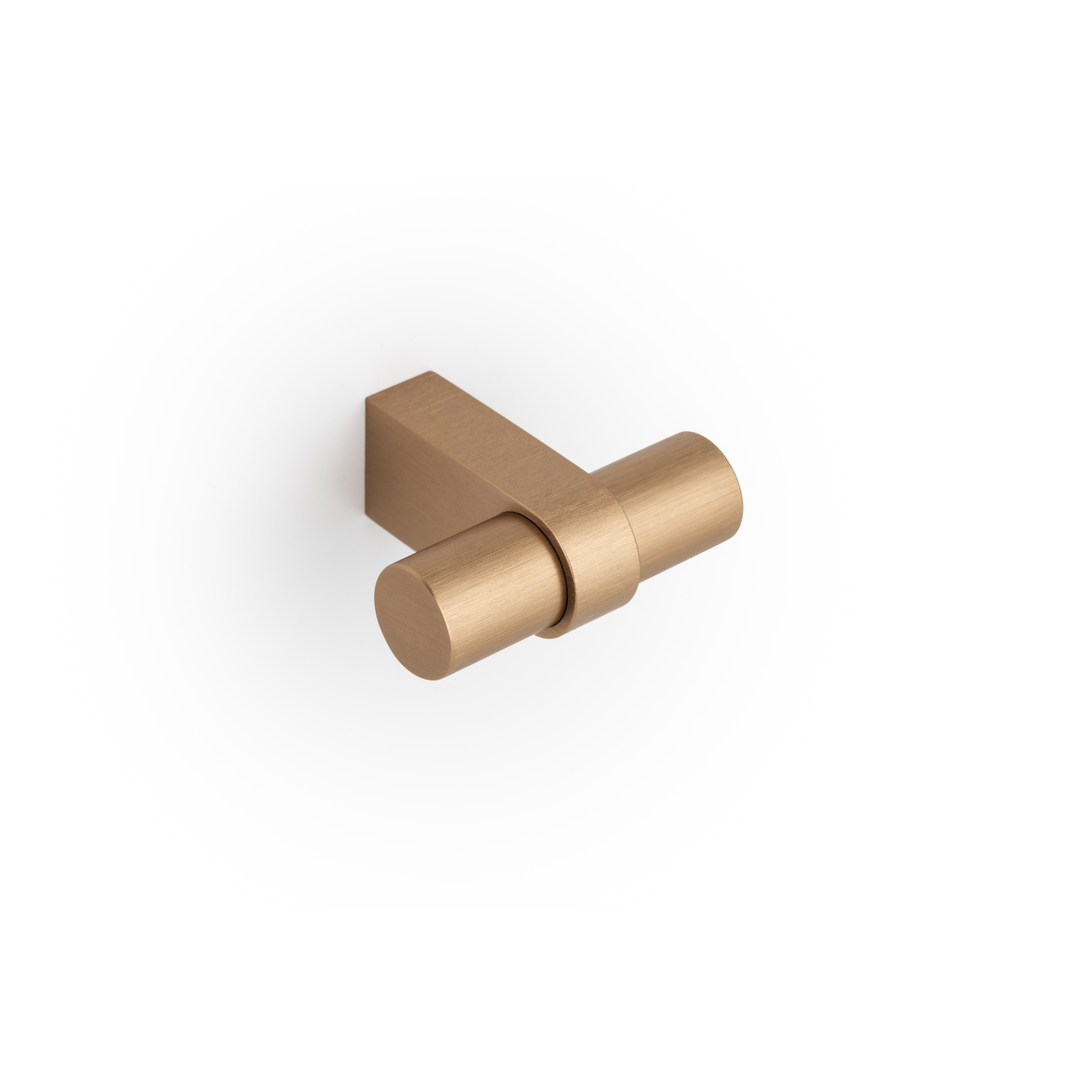T-knop NOBB L52 aluminium geborsteld messing cava