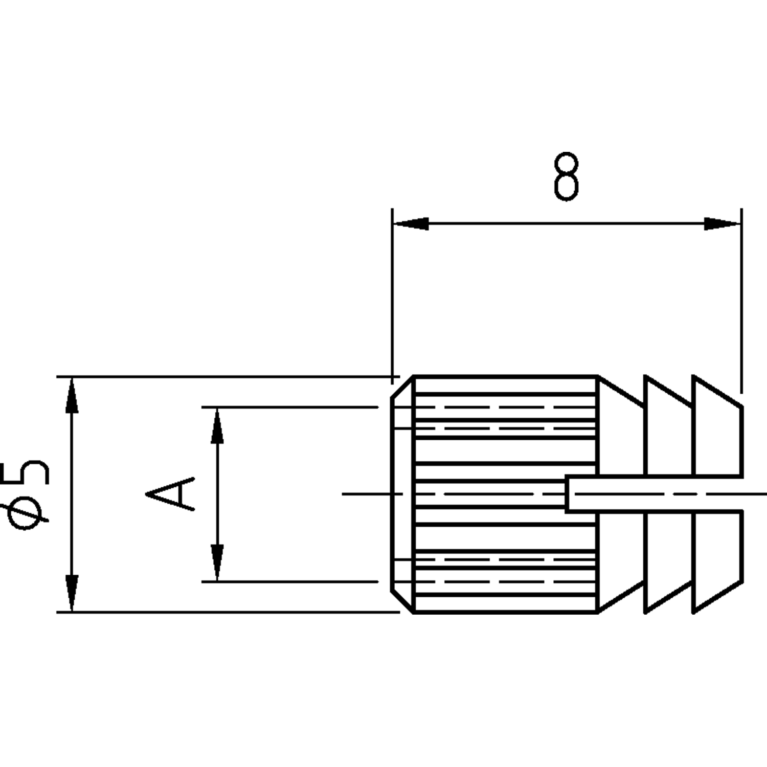 Kastverb.elite muffen m4 d5 koper 005437