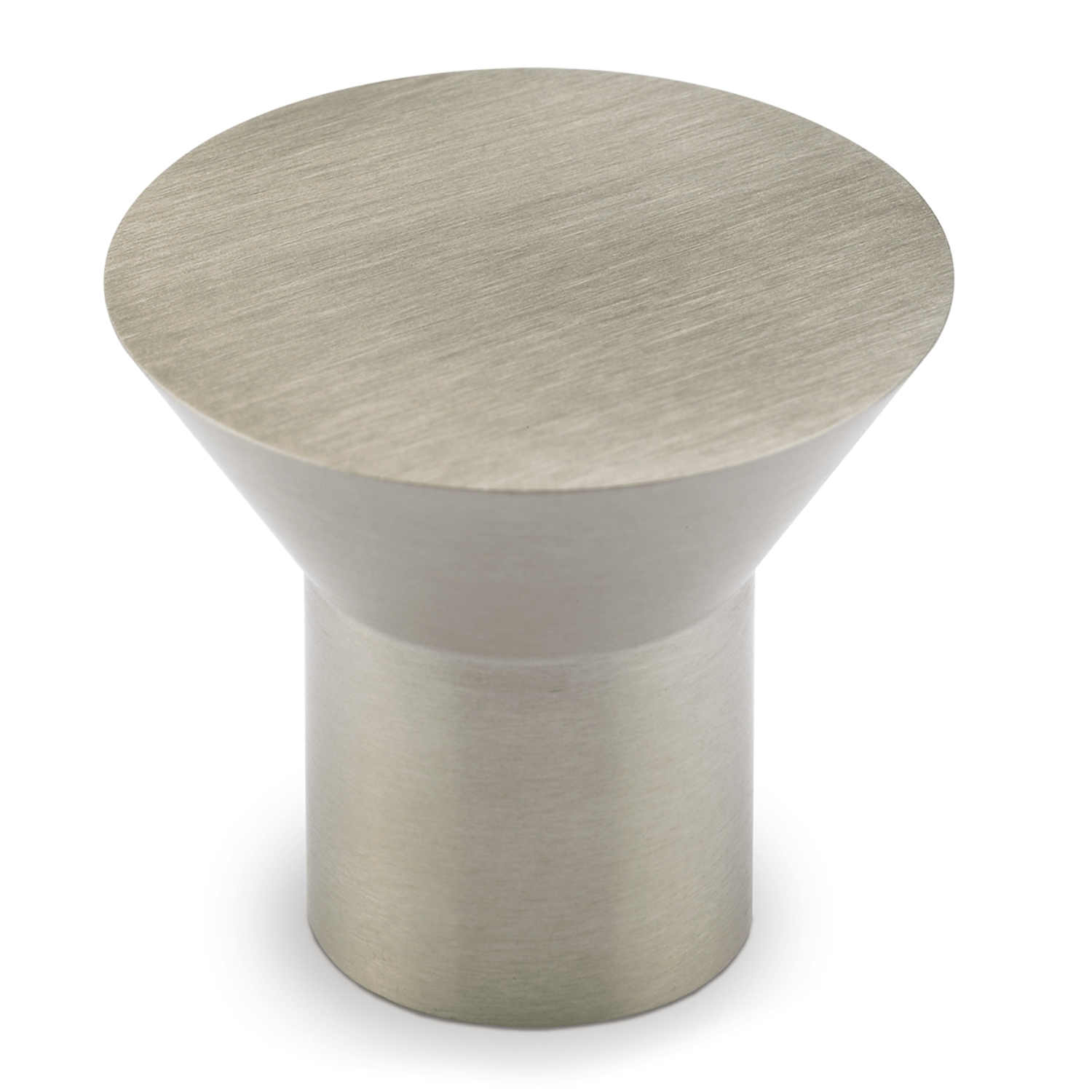 Knop Danum, H 22 mm, ø 25 mm, roestvrij staal geborsteld