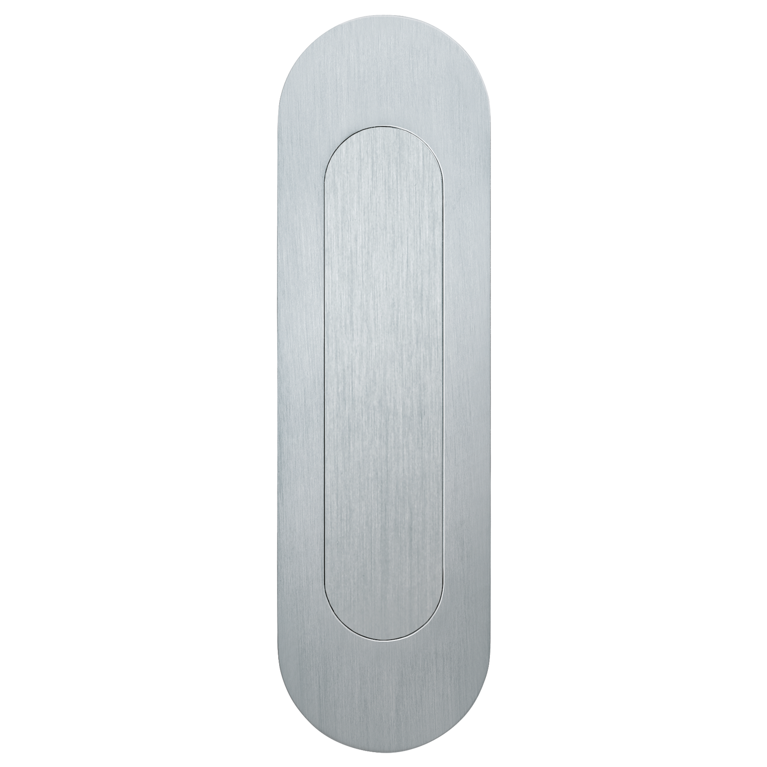 Inbouwkomgreep ovaal 155x45mm rvs