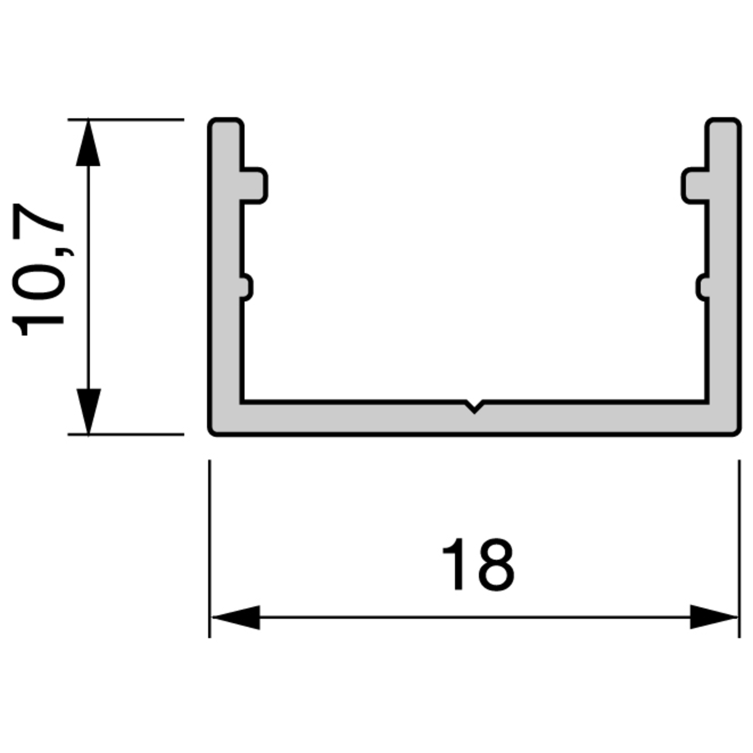 Led profiel RoFlex 4000mm alu + plexi