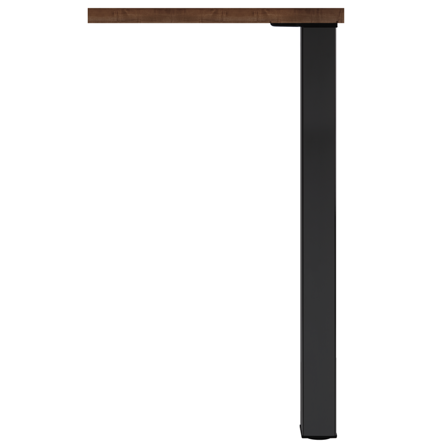 Tafelpoot q60 zwart mat 60x60mm h71 regelbaar