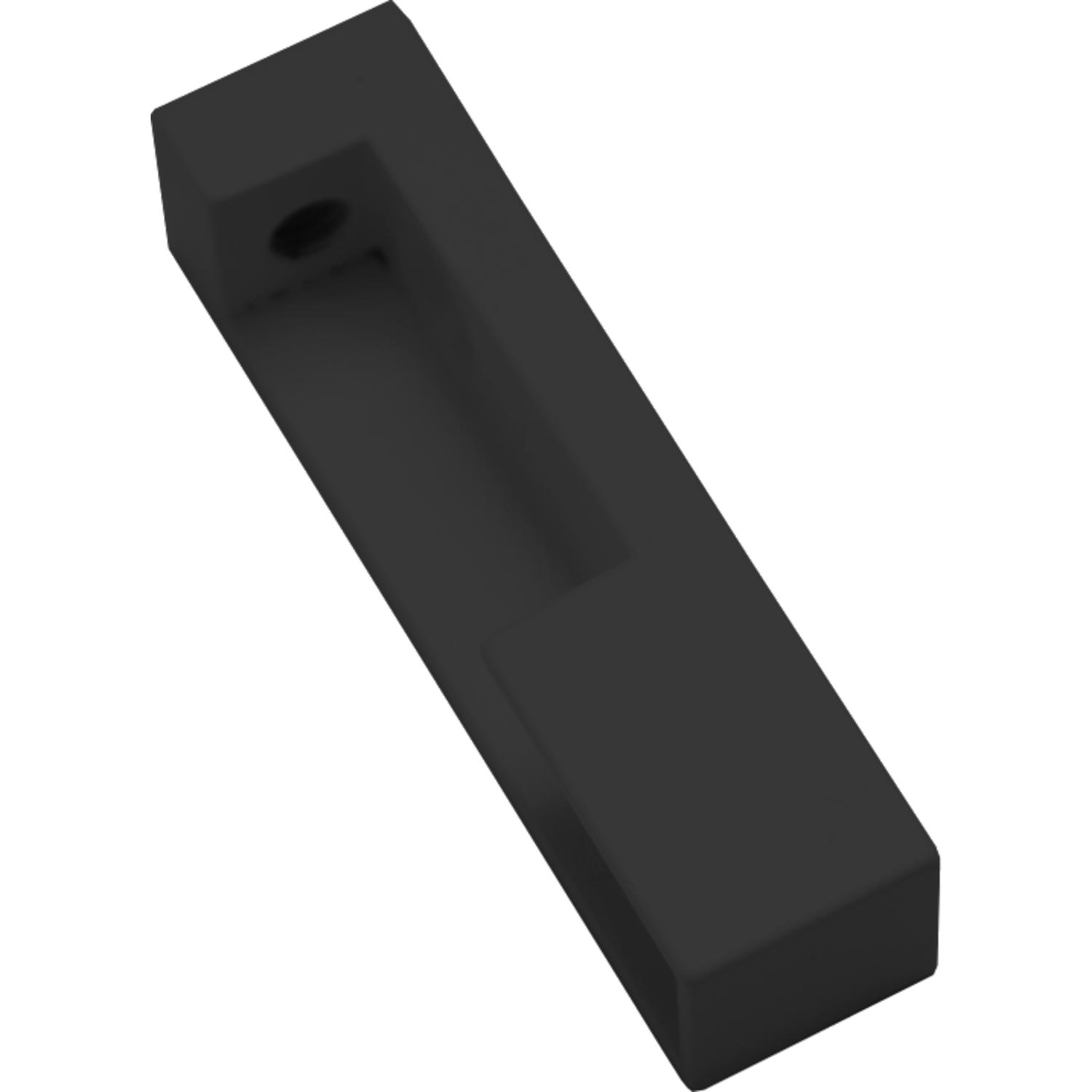 Kastbaarhouder linear 2 alu zwart links