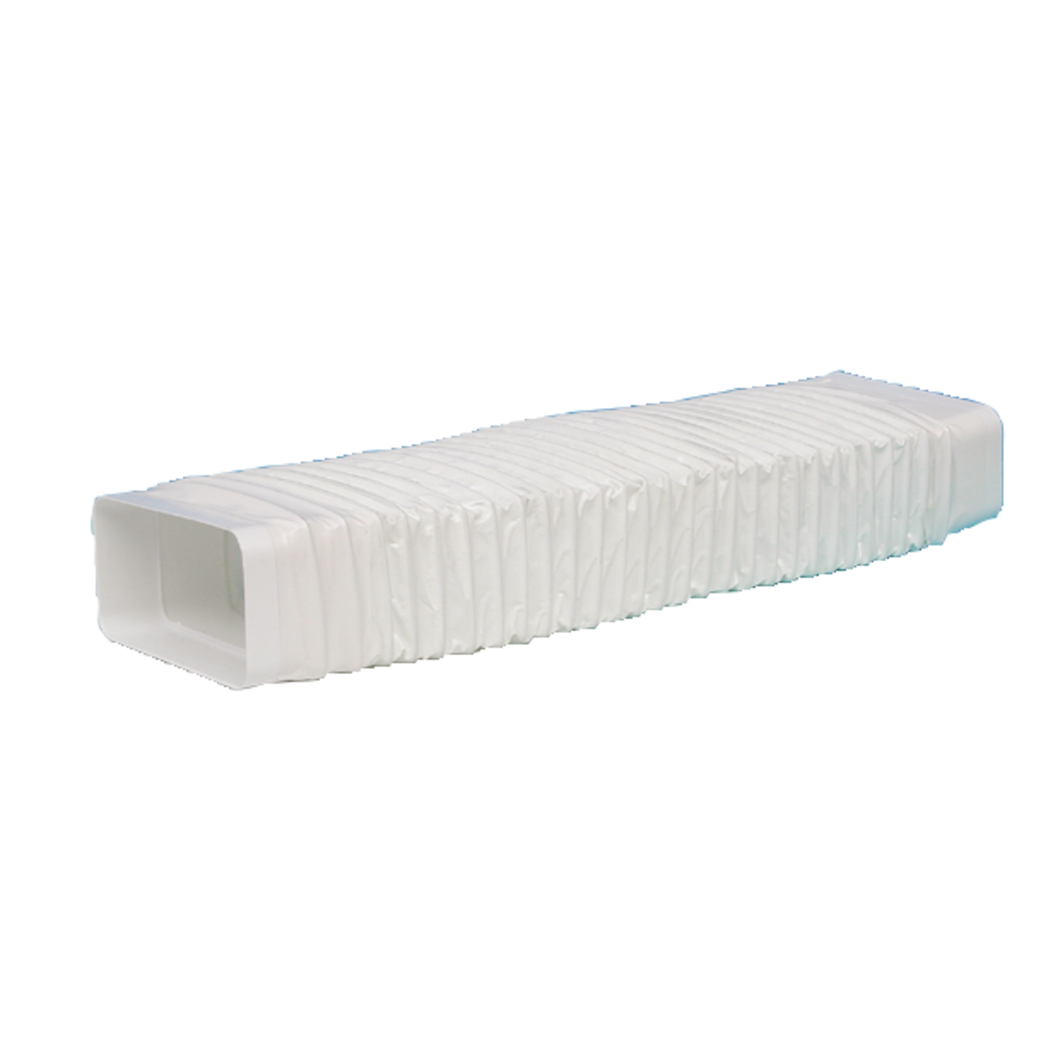 Flexibele bocht vlakkanaal d.125 std wit