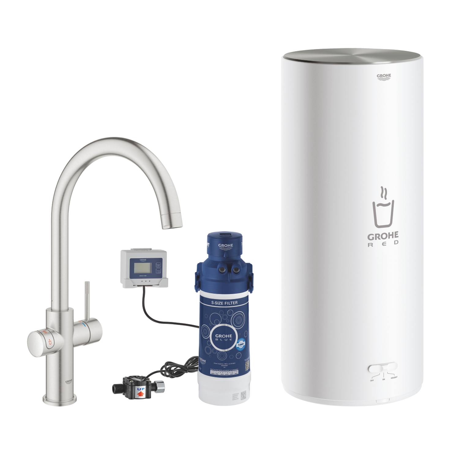Grohe red duo-l starterkit c-uitloop supersteel
